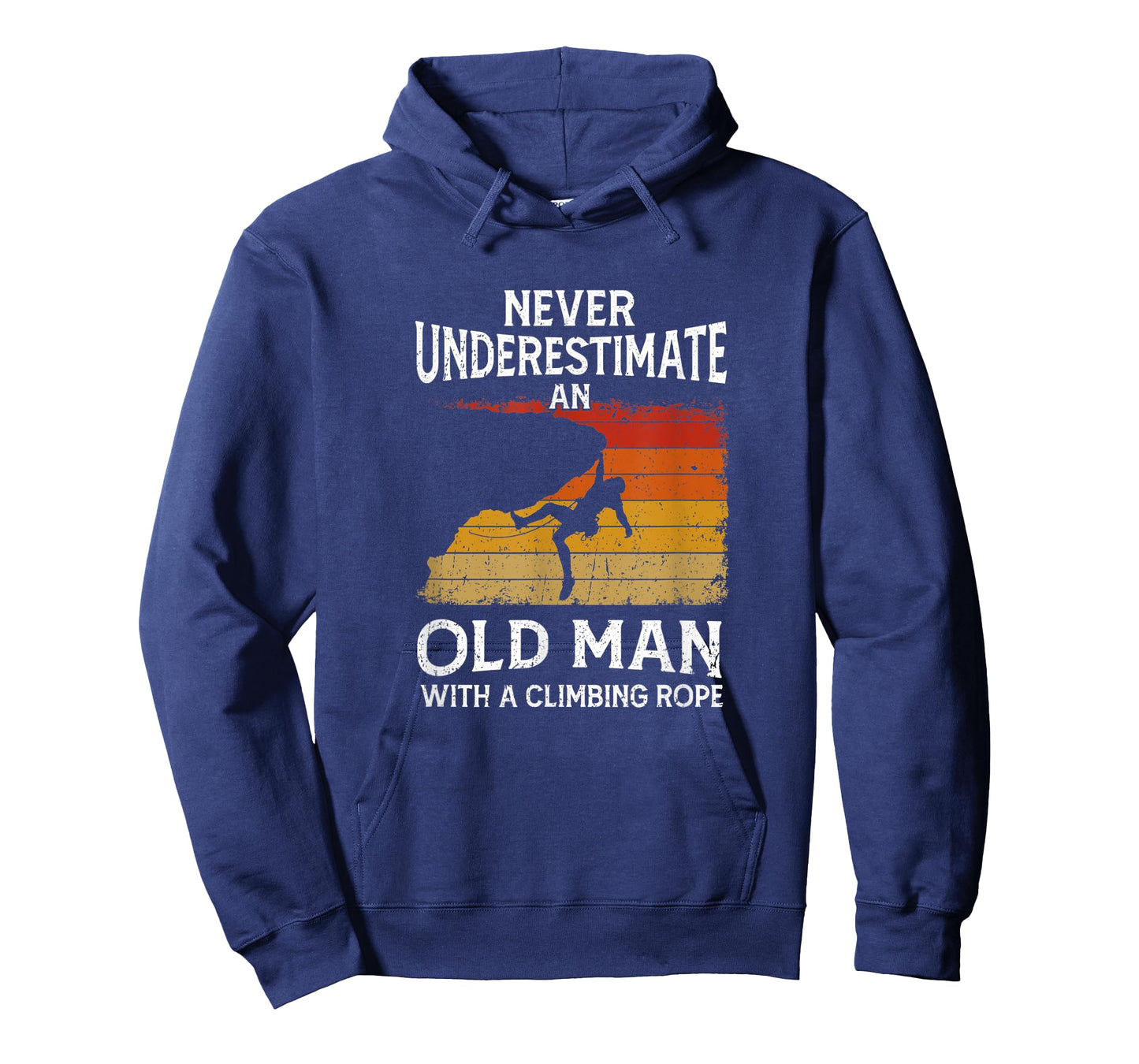 Mens Climber Never Underestimate An Old Man With A Climbing Rope T-Shirt