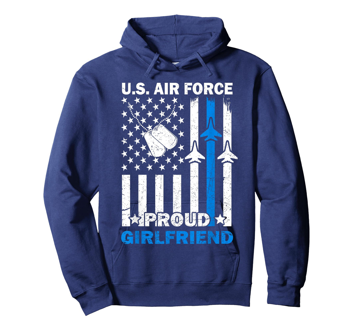 US Air Force USAF Veteran Proud Girlfriend Family Matching T-Shirt
