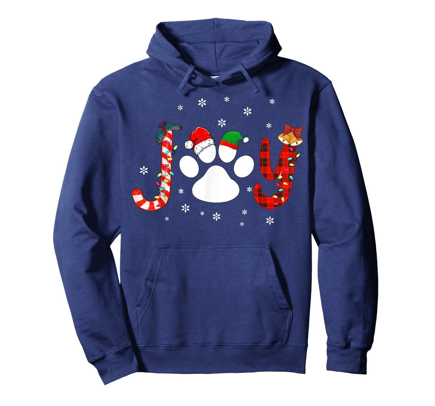 Christmas Santa Paw Joy Buffalo Red Plaid Dog Paw Print Xmas T-Shirt for Men Women