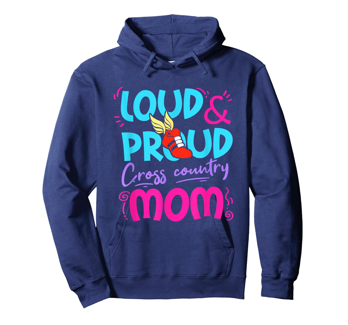 Loud Proud Cross Country Mom Gift Mother Running Track T-Shirt