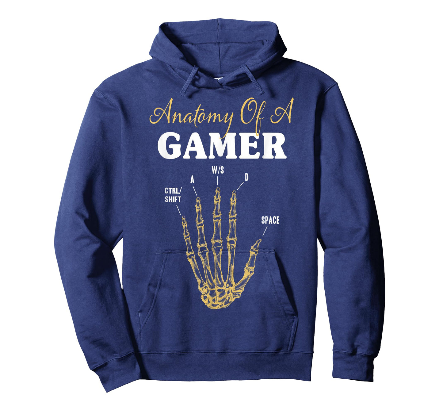 Anatomy of a Gamer Graphic Skeleton Hand Video Game WASD T-Shirt