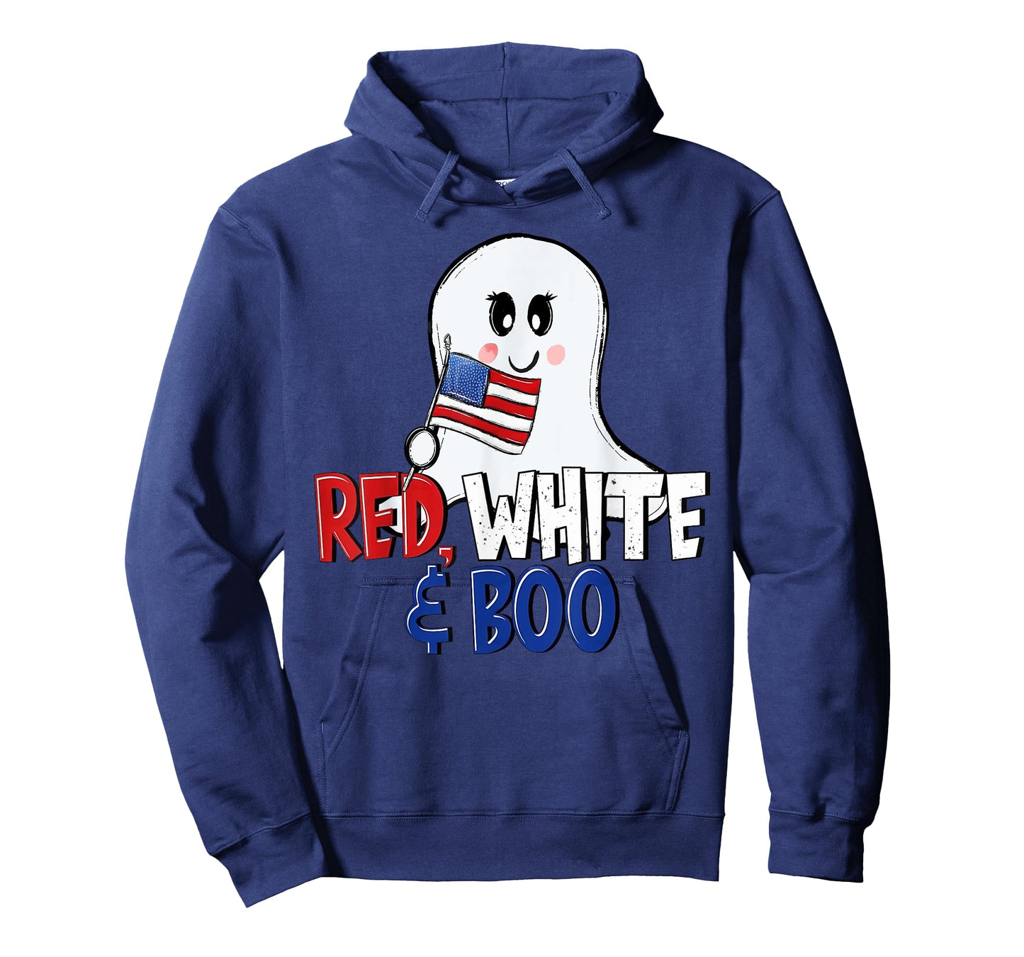 4th of July Cute Ghost Retro Red White and Boo Independence T-Shirt