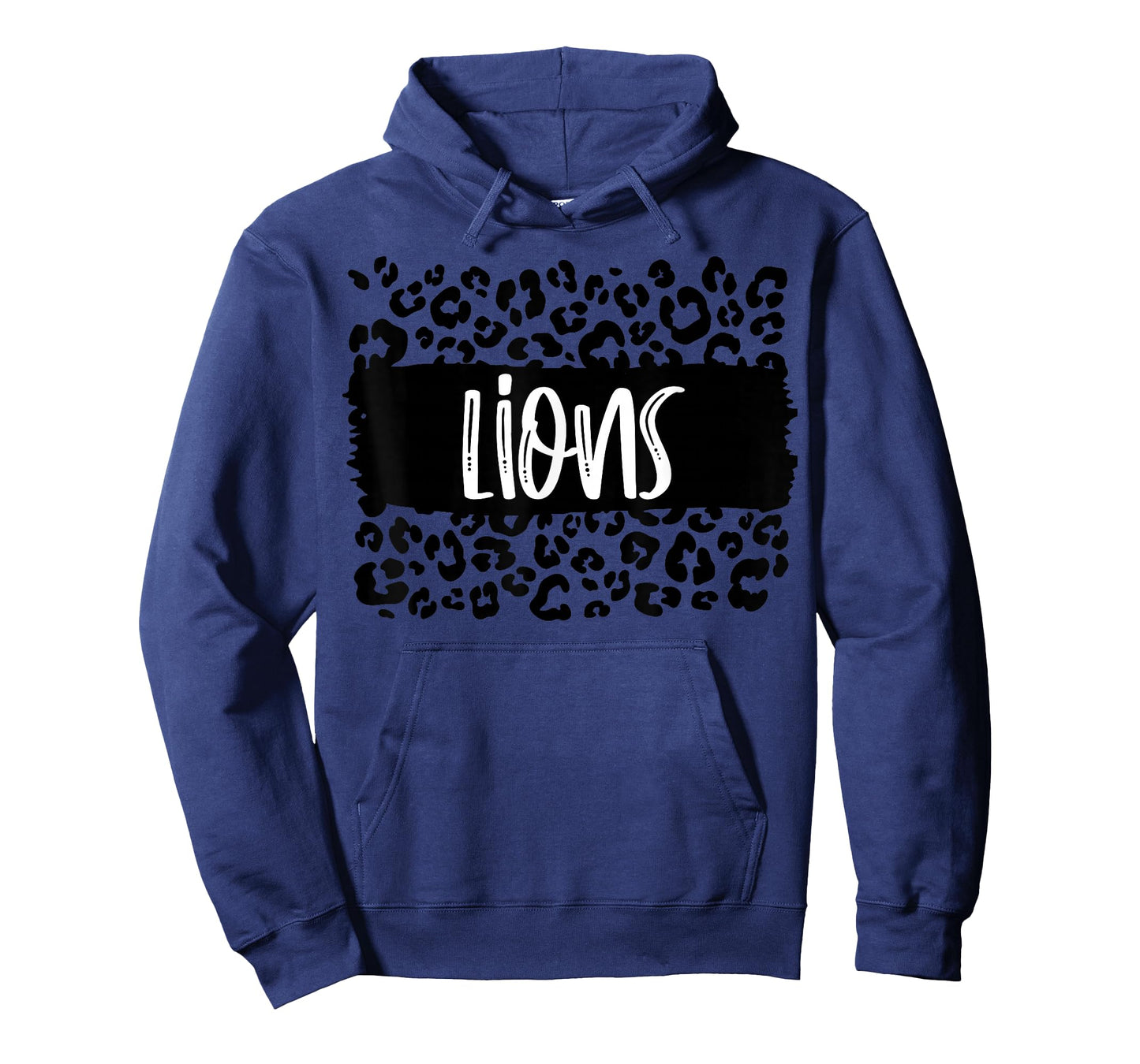 Lions Team Mascot School Spirit Game Night Leopard Print T-Shirt