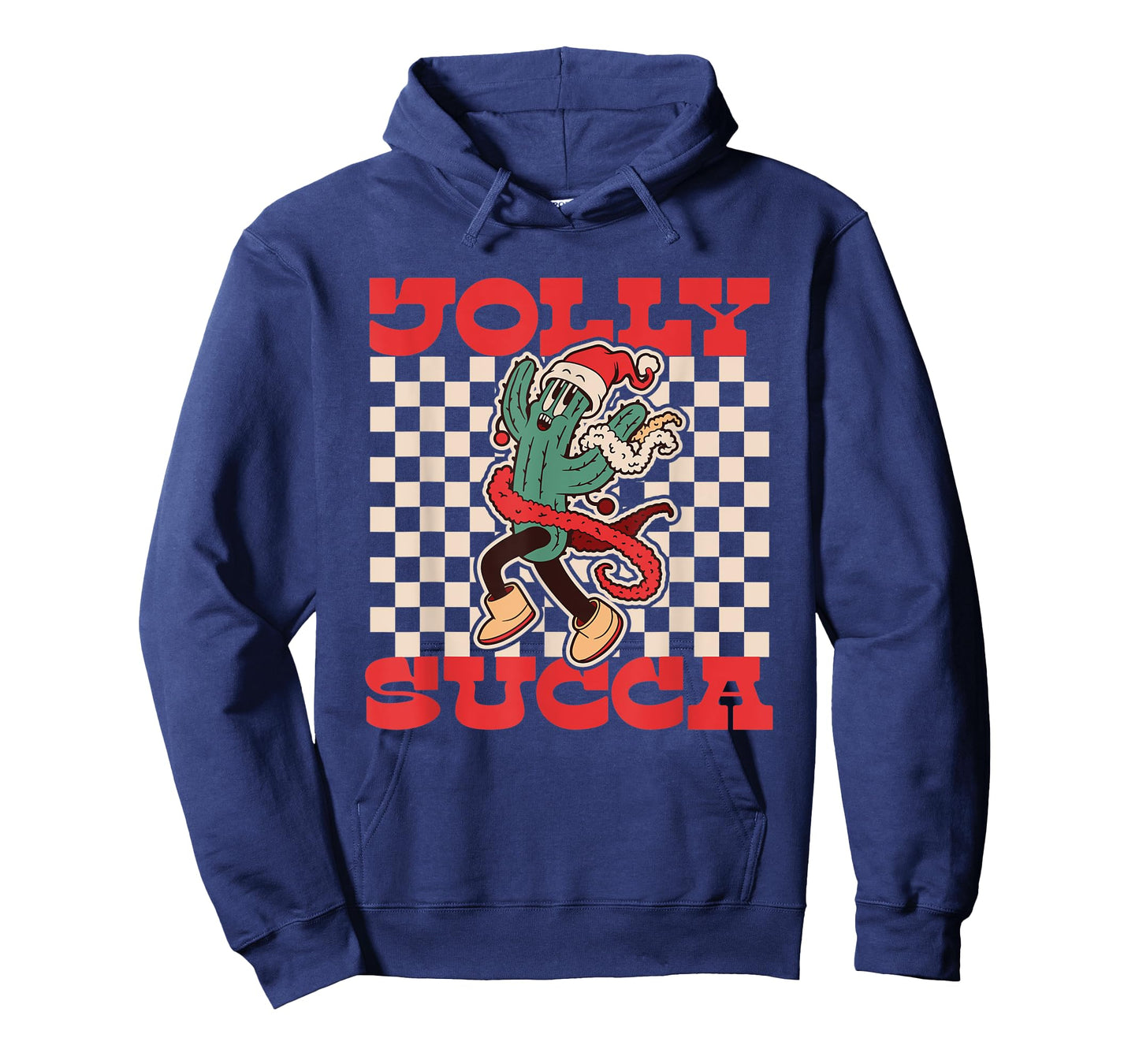 Jolly Succa | Succulent | Retro Cartoon Christmas Cactus T-Shirt