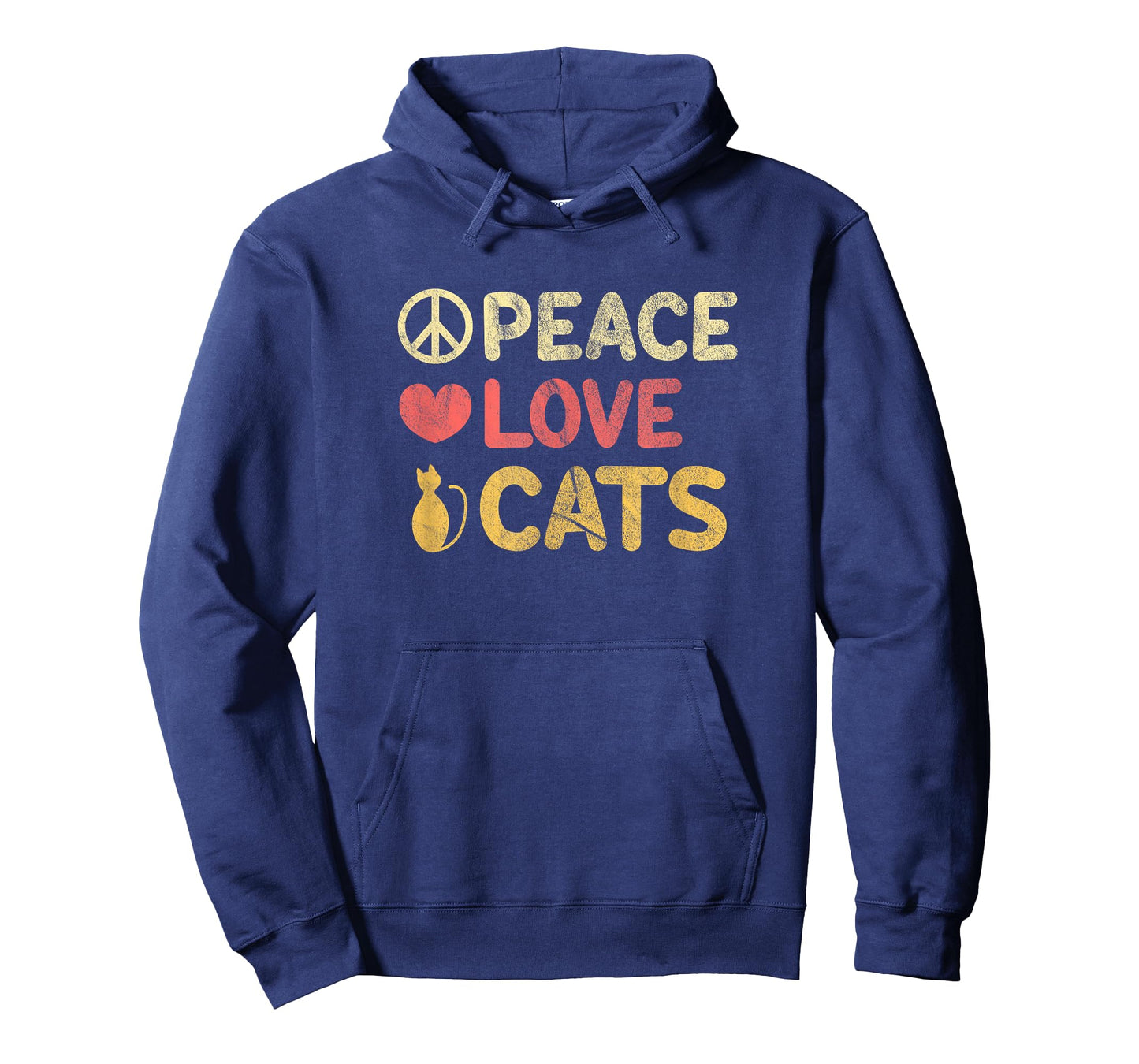 Peace Love Cats Funny Cat Lover Gift T-Shirt for Men Women Girls Kids