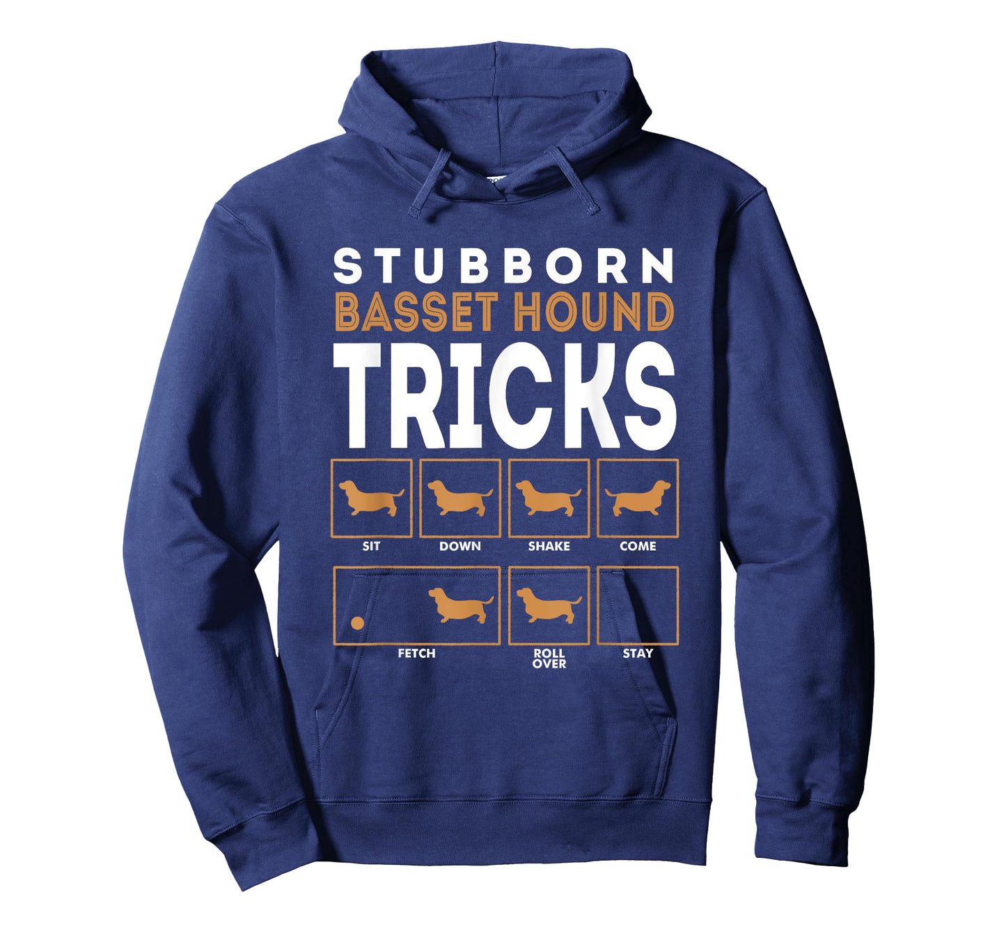 Stubborn Basset Hound Dog Training Tricks Graphic Men Women Kids T-Shirt