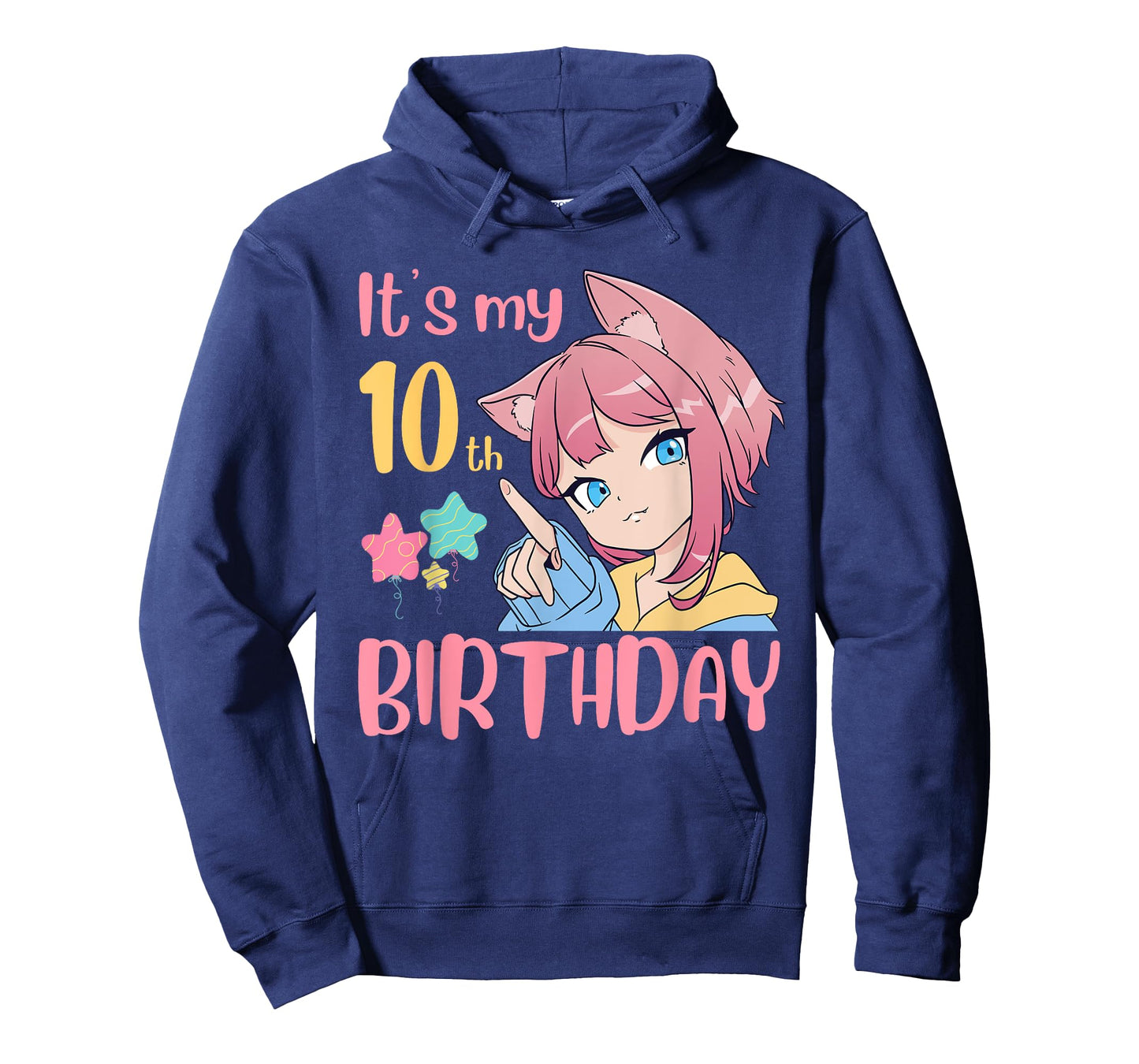 It's My 10th Birthday Anime Birthday Girl 10 Years Old Bday T-Shirt