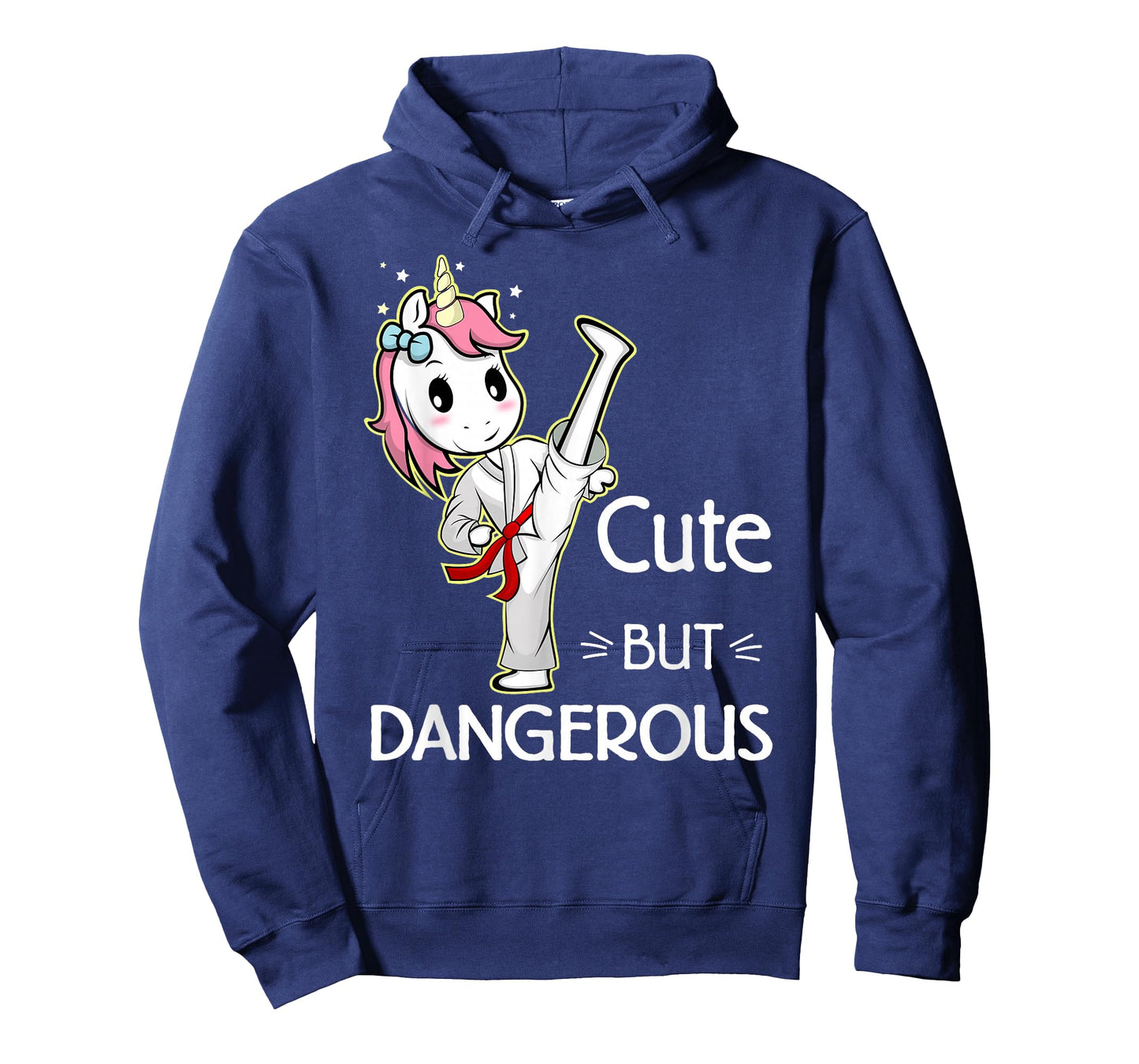 Cute Unicorn Karate Taekwondo T-Shirt - Unisex Kids - Black - Small - Short Sleeve - Funny Martial Arts T-Shirt