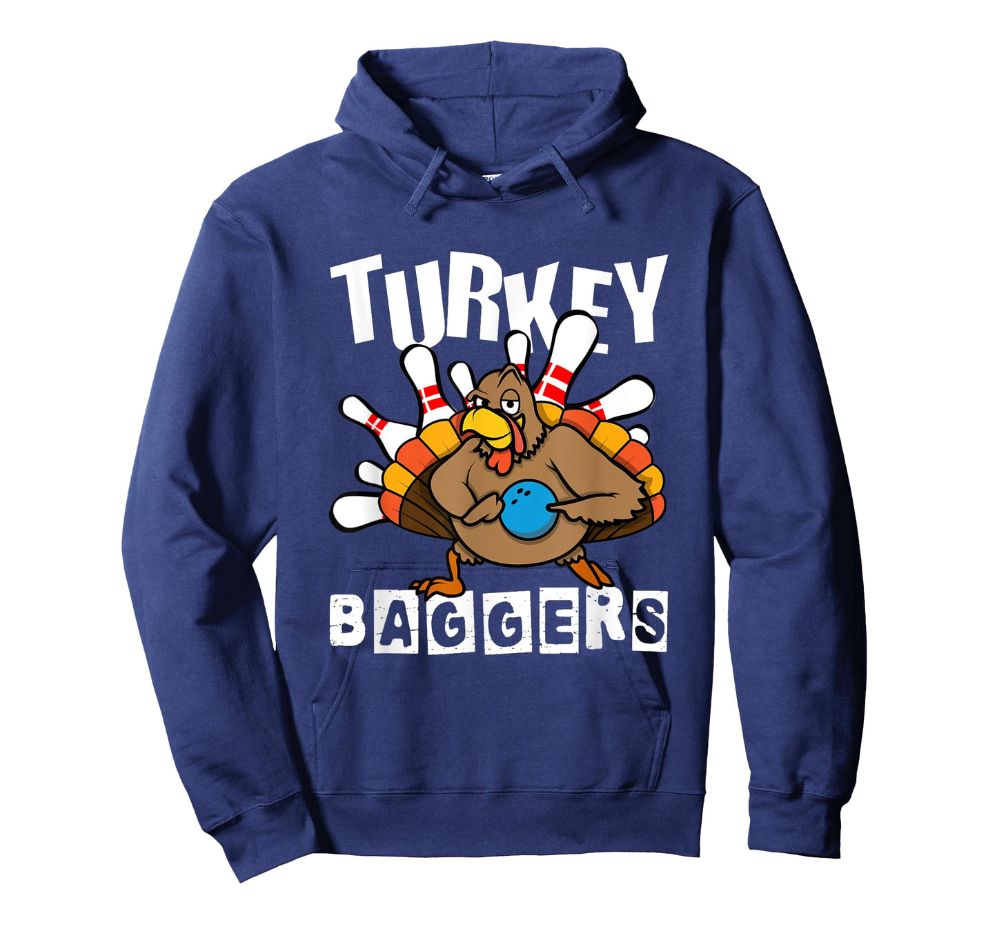 Turkey Baggers Bowling Lover Funny Happy Thanksgiving Day T-Shirt