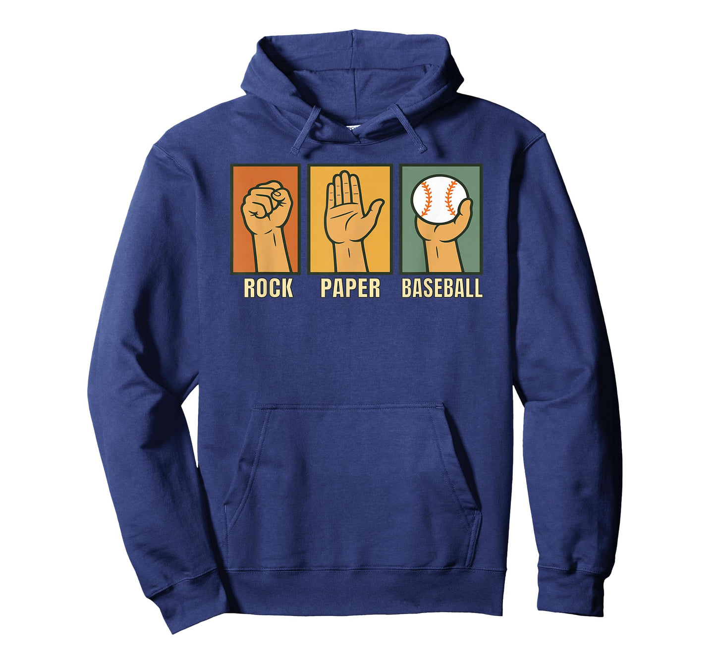 Funny Rock Paper Scissors Baseball Retro Humor Design T-Shirt