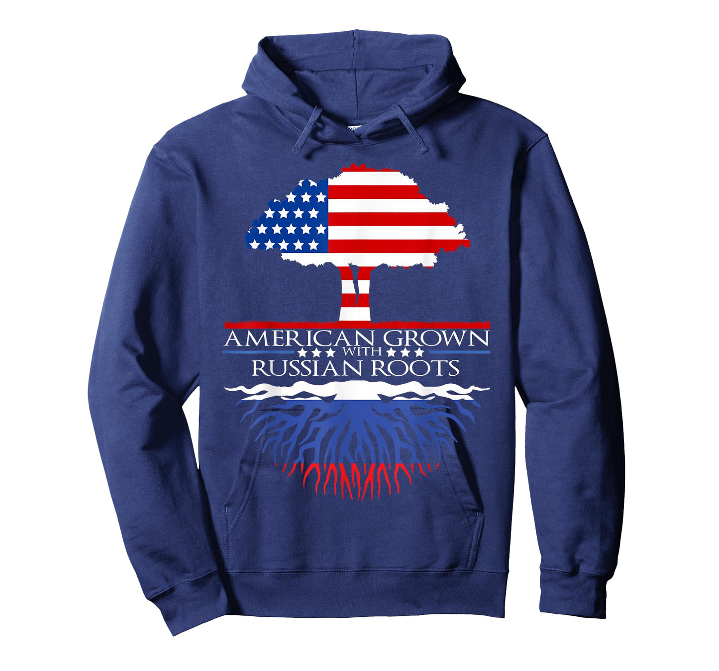 Russian Roots American Grown Tree Flag USA Russia Gift T-Shirt