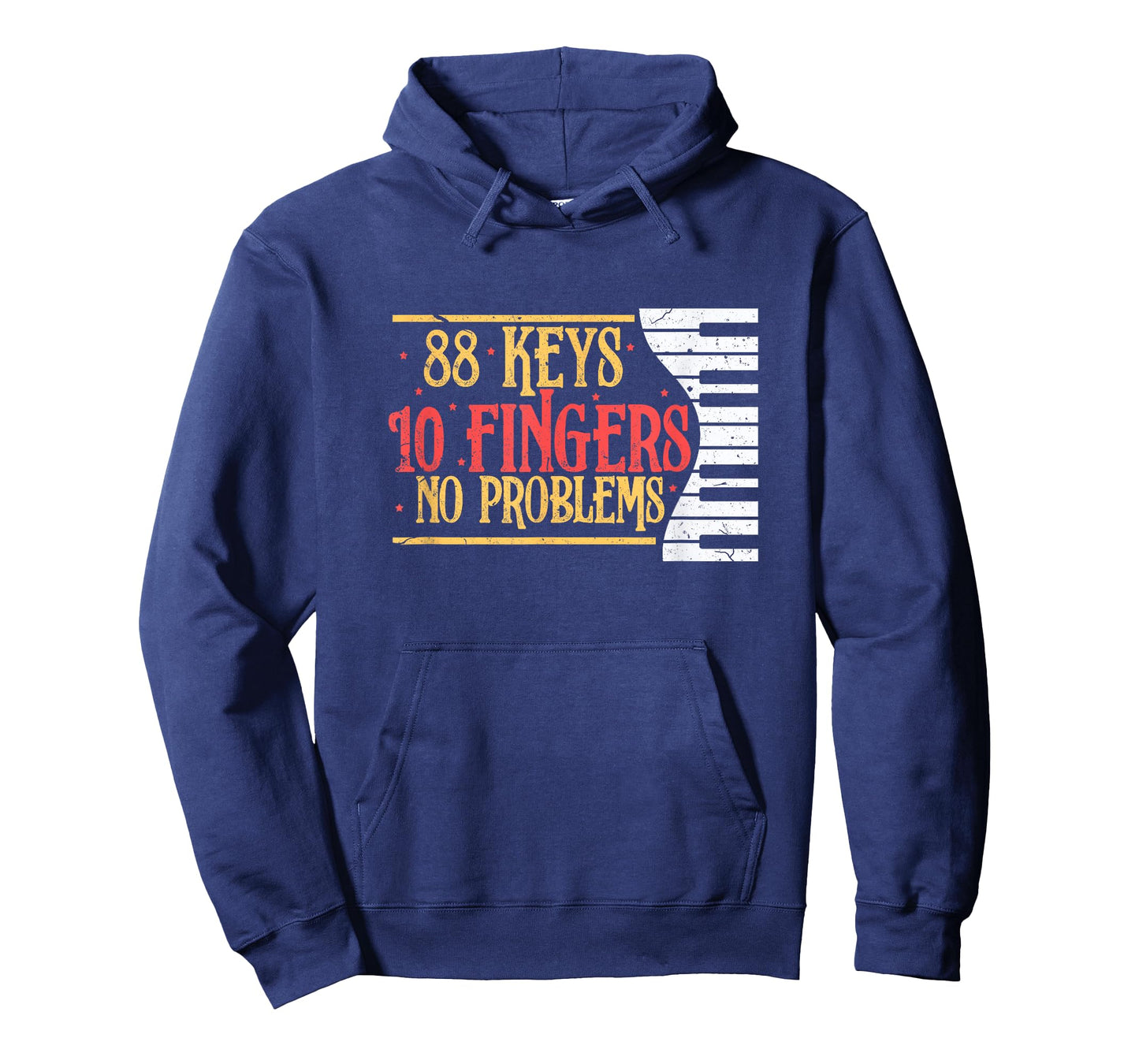 88 Keys 10 Fingers No Problem Funny Piano Keyboard Music T-Shirt