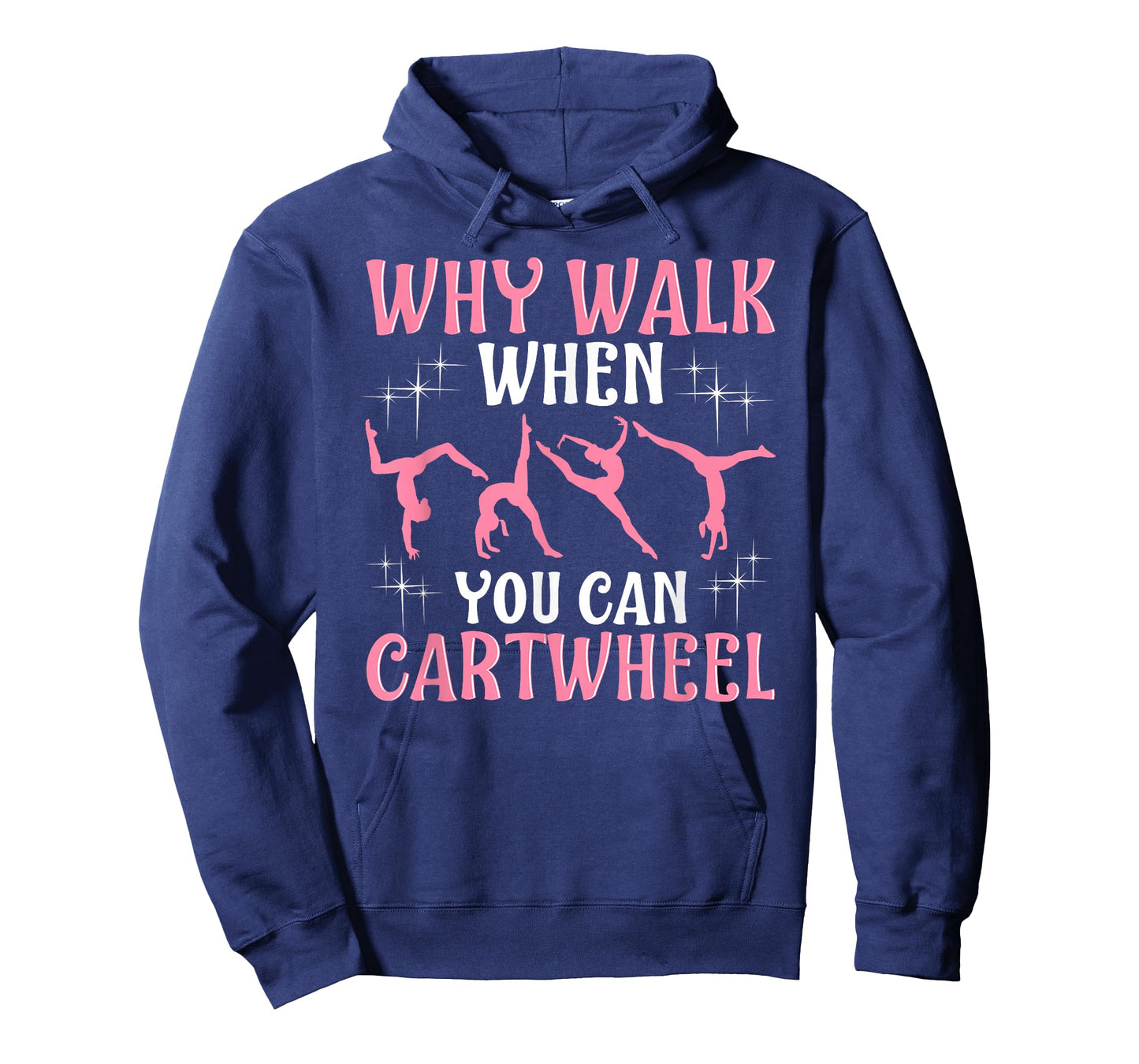 Girls' Cool Cartwheel Gymnastics T-Shirt - Black, Classic Fit, Short Sleeve, Cotton-Polyester