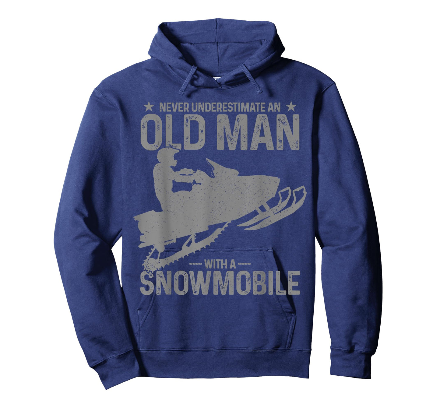 Never Underestimate An Old Man With A Snowmobile Funny T-Shirt