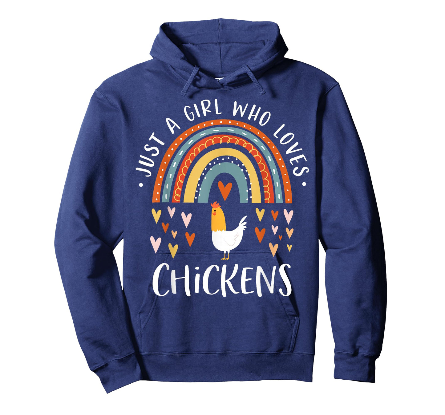 Just A Girl Who Loves Chickens Rainbow Gifts Poultry Lover T-Shirt Small
