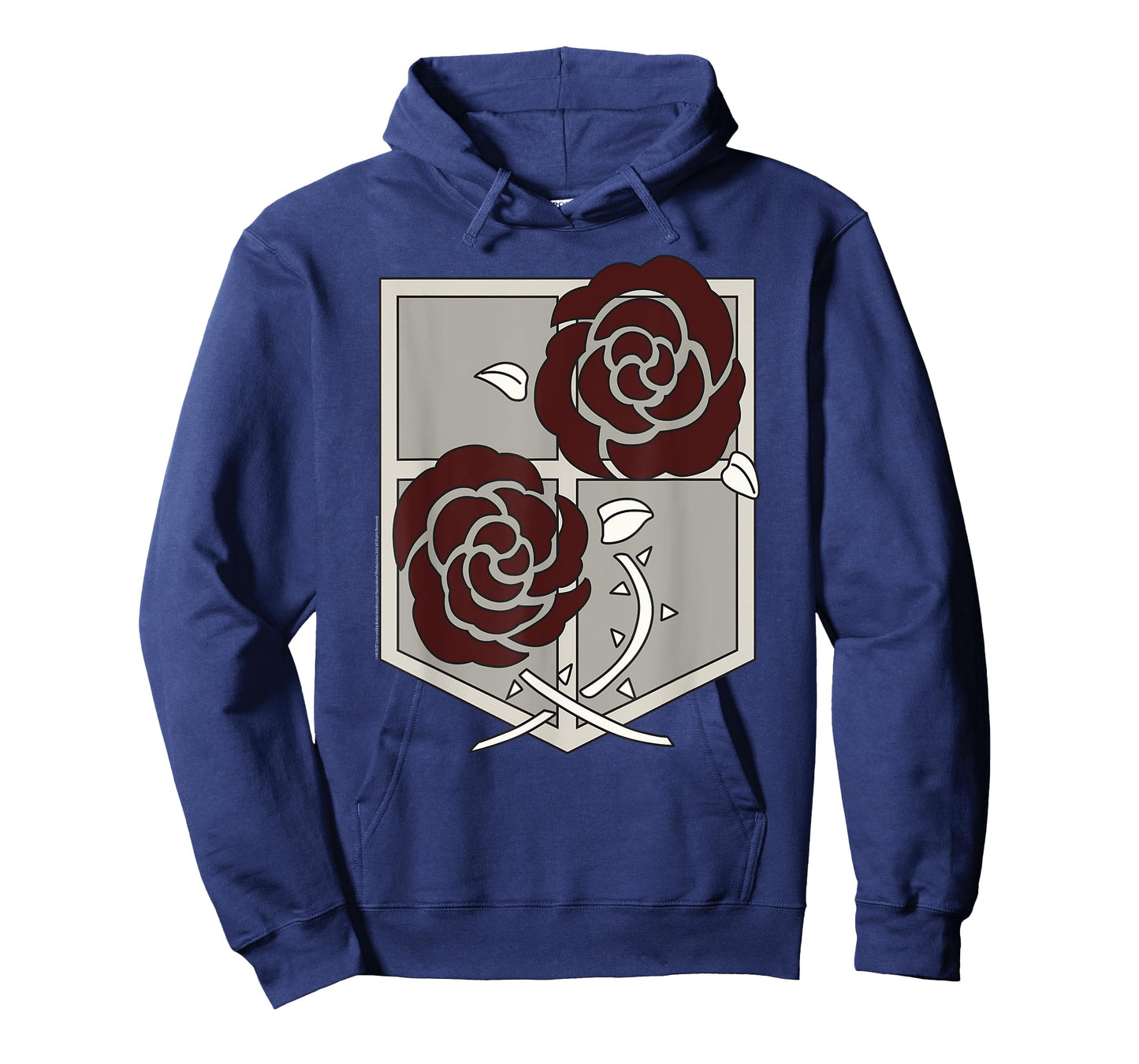 Attack on Titans Garrison Shield with Roses AOT Anime T-Shirt