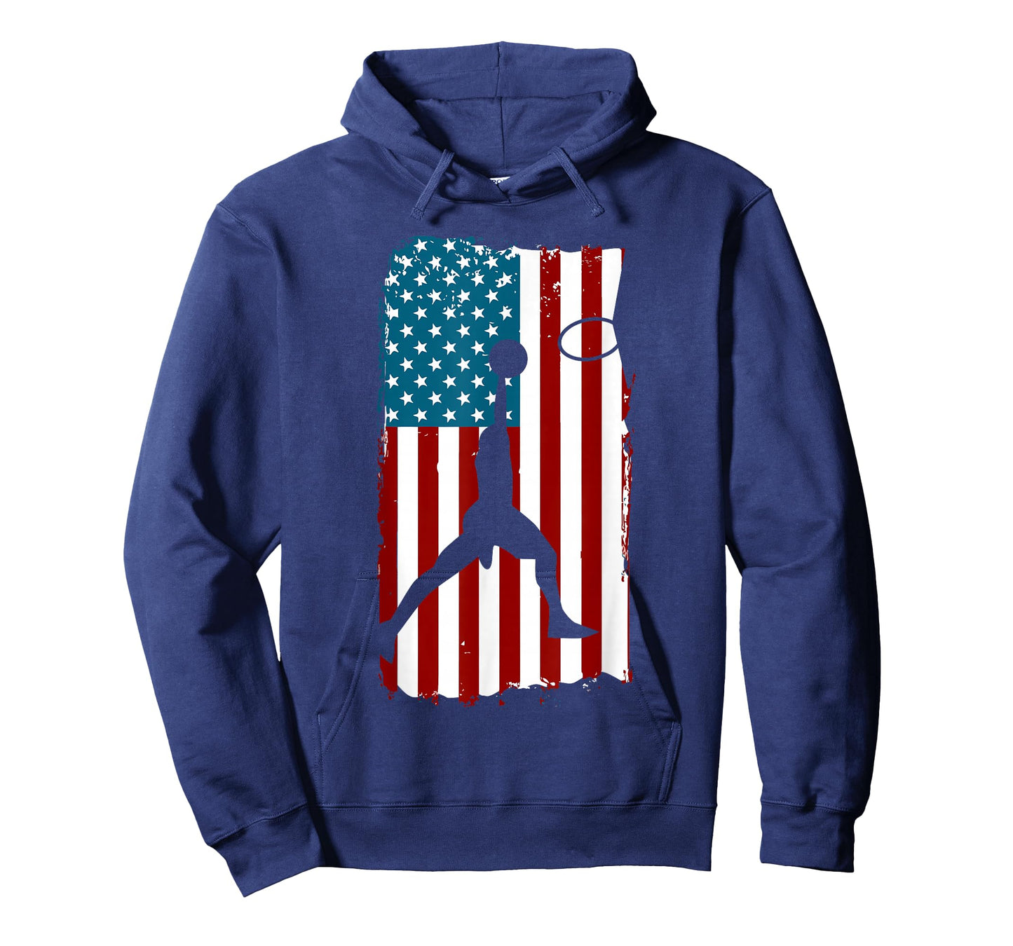 US American Flag Basketball Patriotic Athlete Print For Boys T-Shirt