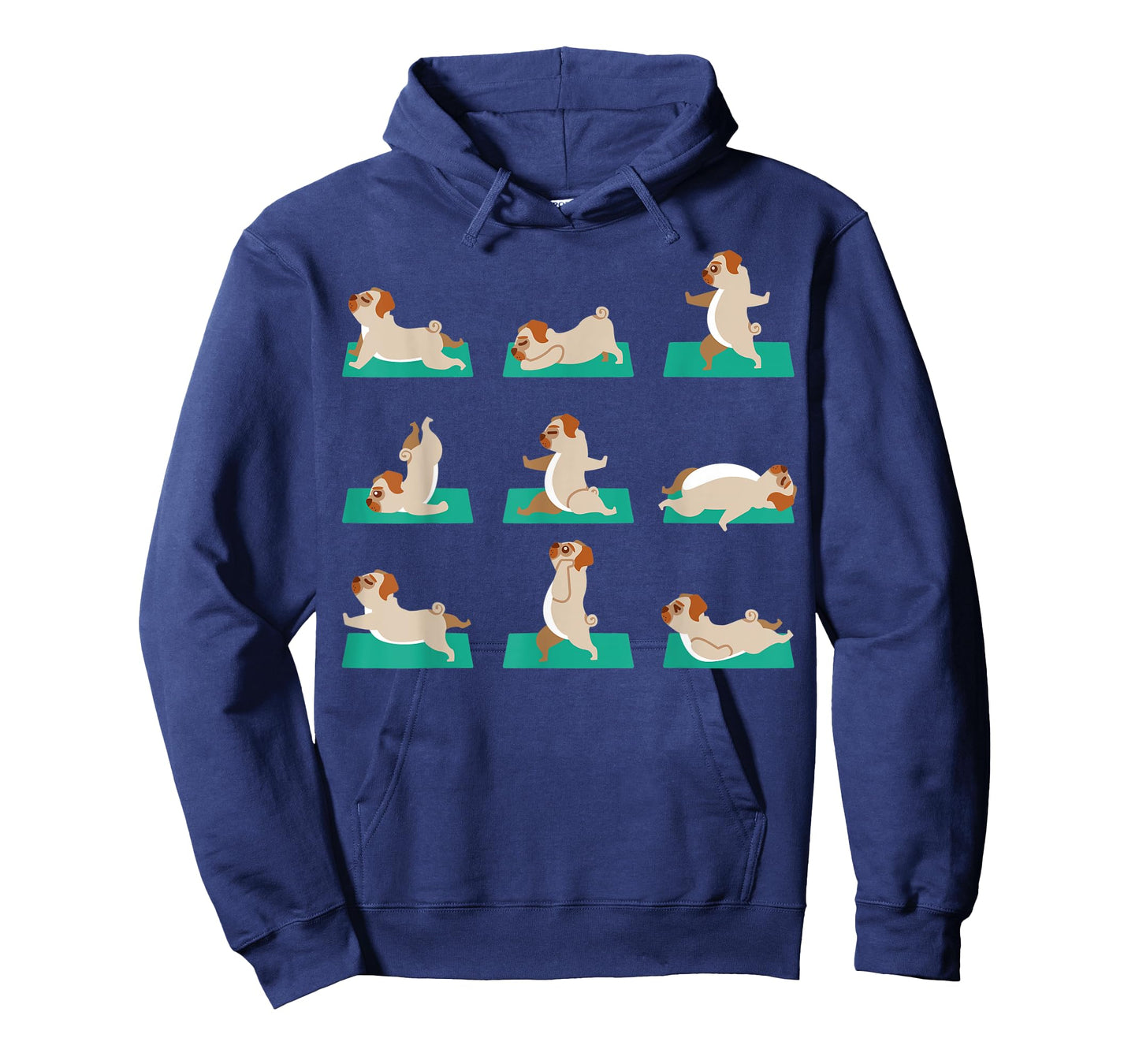 Pug Yoga Poses Meditation Workout Exercise Dog Mom Gift T-Shirt