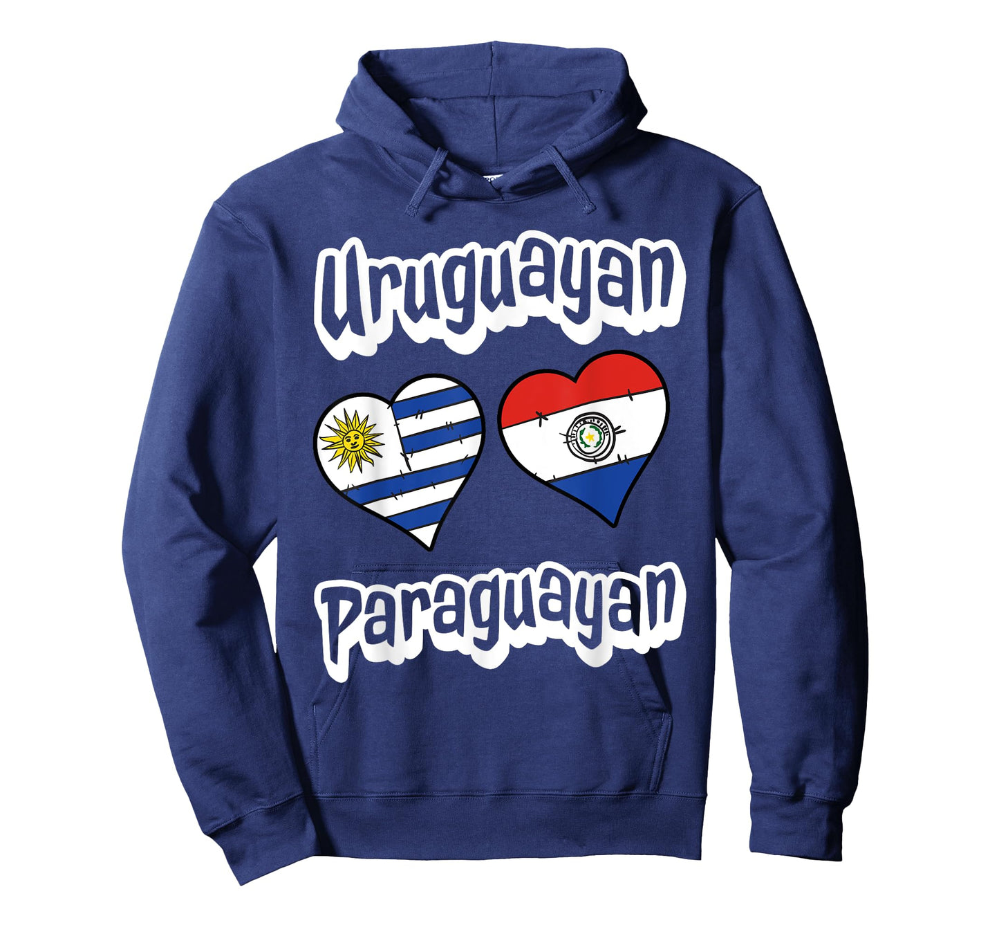 Uruguayan Paraguayan Flag Heart Combo Uruguay Paraguay T-Shirt