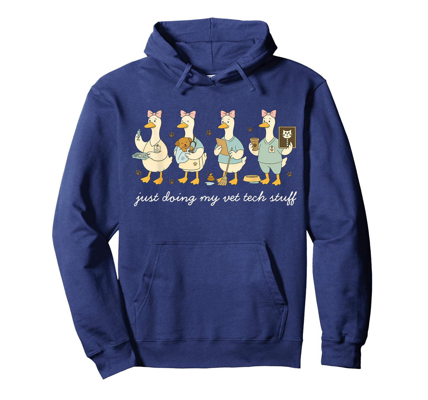 Funny Just Doing My Vet Tech Stuff Silly Goose Vet Assistant T-Shirt