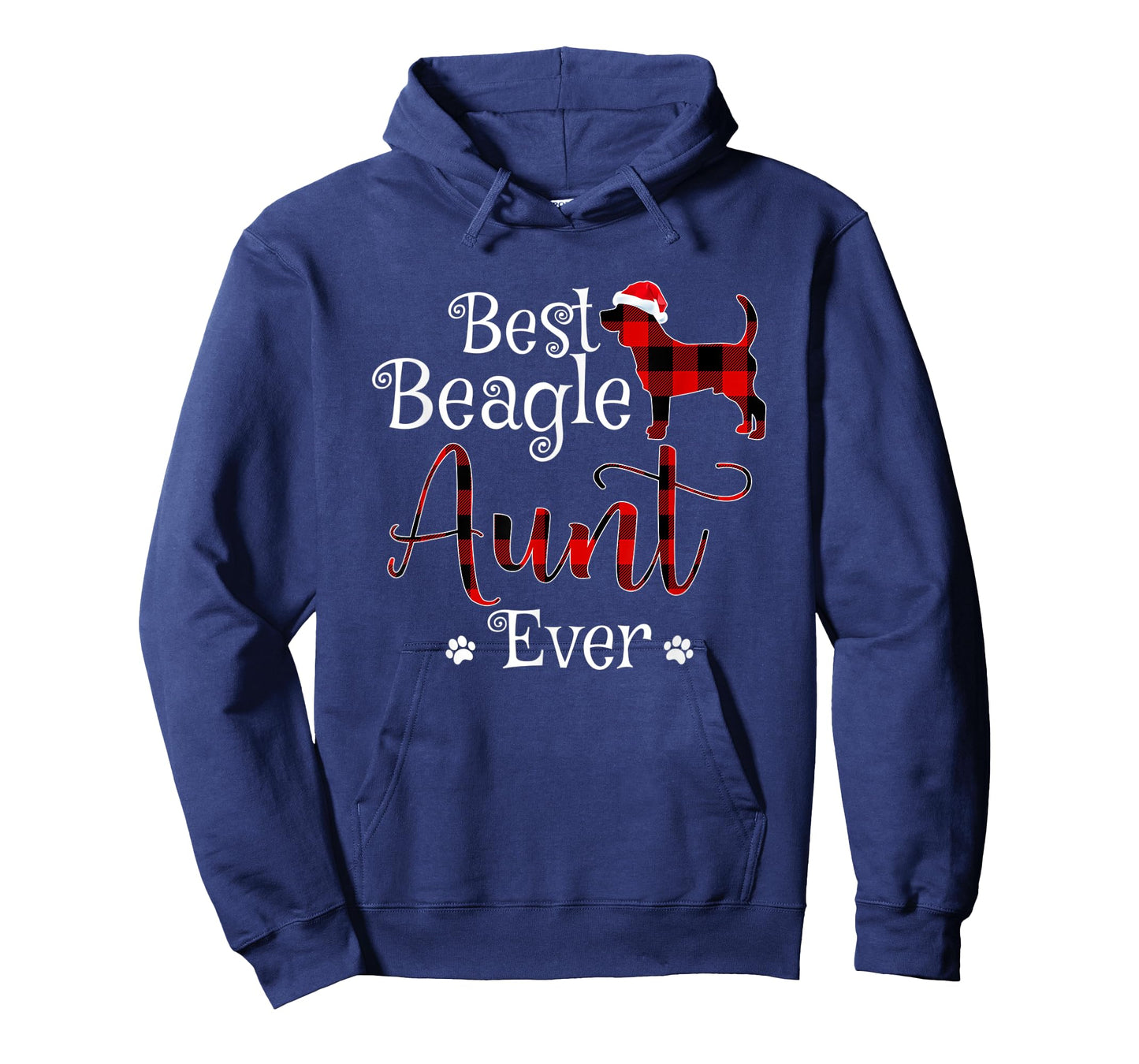 Best Beagle Aunt Ever plaid Christmas Gift T-Shirt