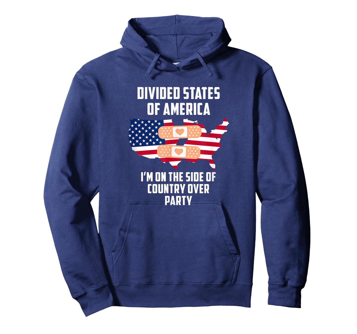 Divided States of America Patriotic Love Country Over Party T-Shirt