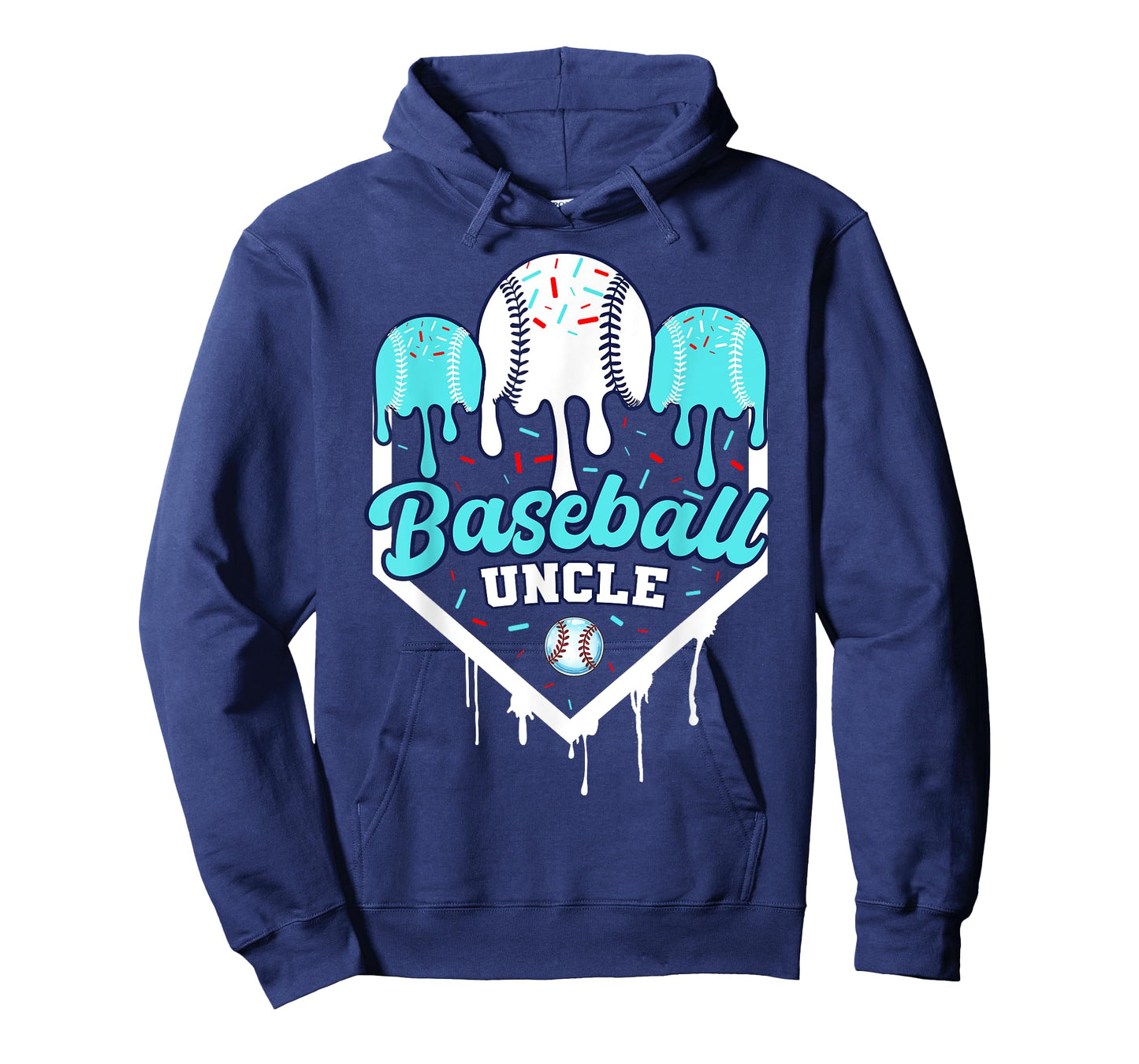 Baseball Drip Uncle Ice Cram Home Plate Baseball Fathers Day T-Shirt