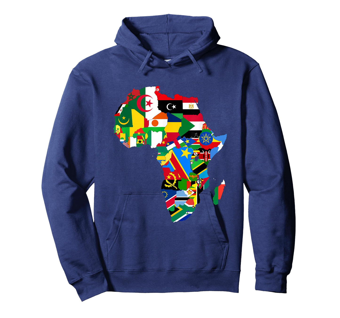 African Pride - Ethnic Map of Africa with Flags T-Shirt