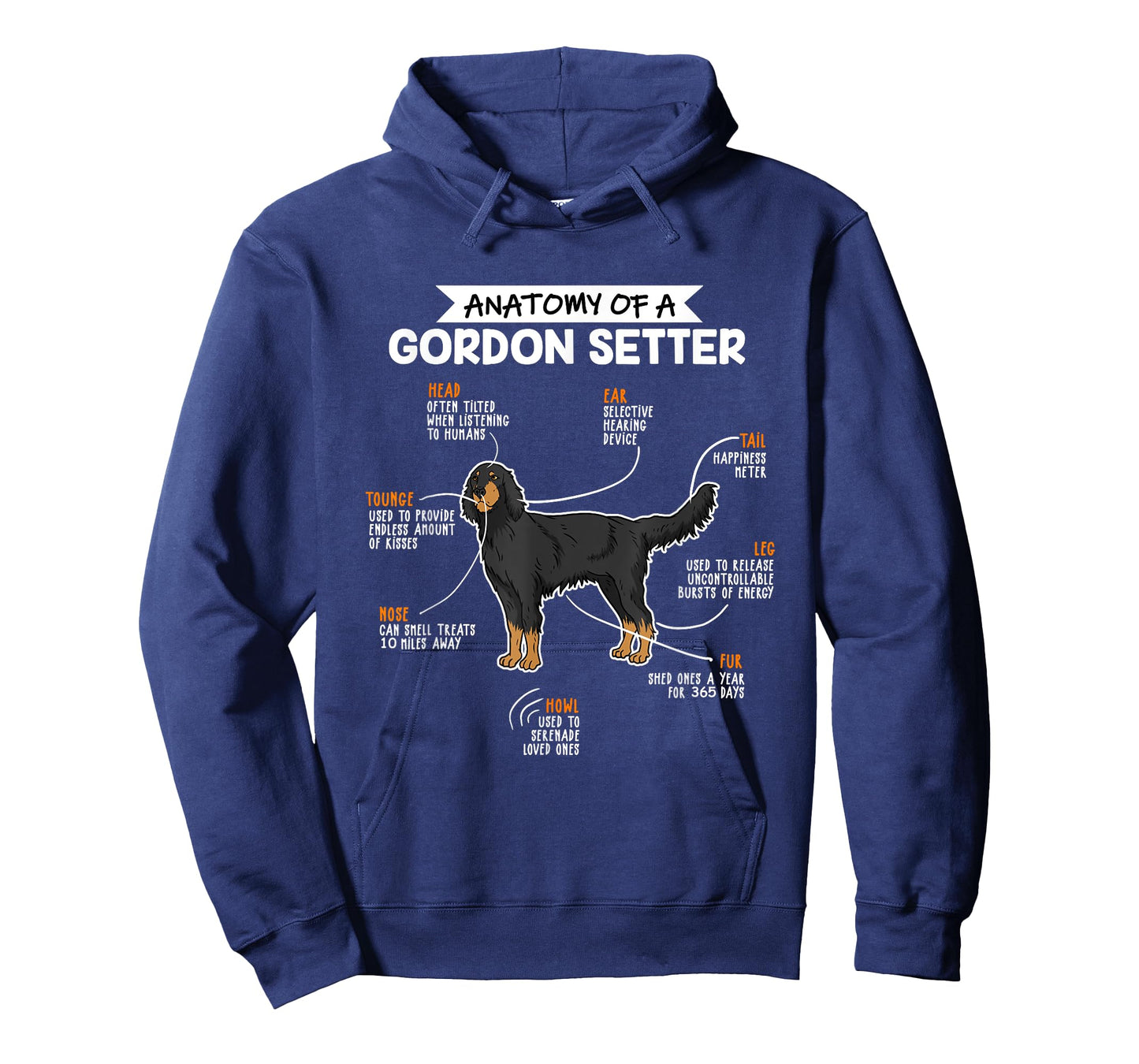 Anatomy of a Gordon Setter Fun Dog Master's Lady T-Shirt