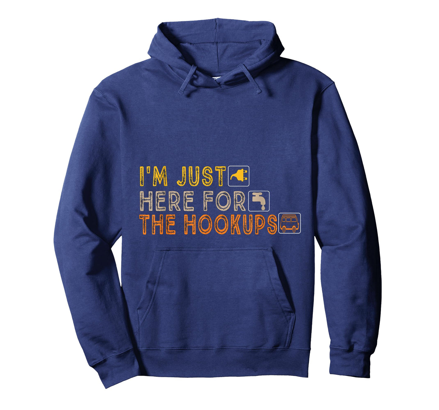 Camping Caravan Motorhome Just Here for The Hookups T-Shirt