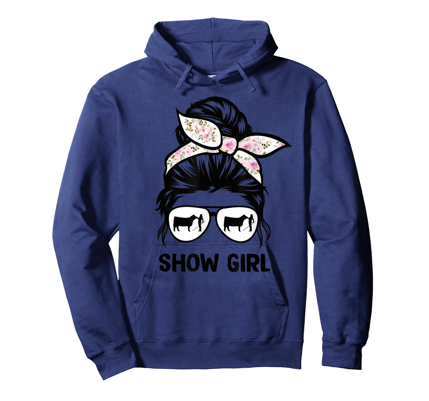 cattle show girl messy bun hair cow show girl T-Shirt