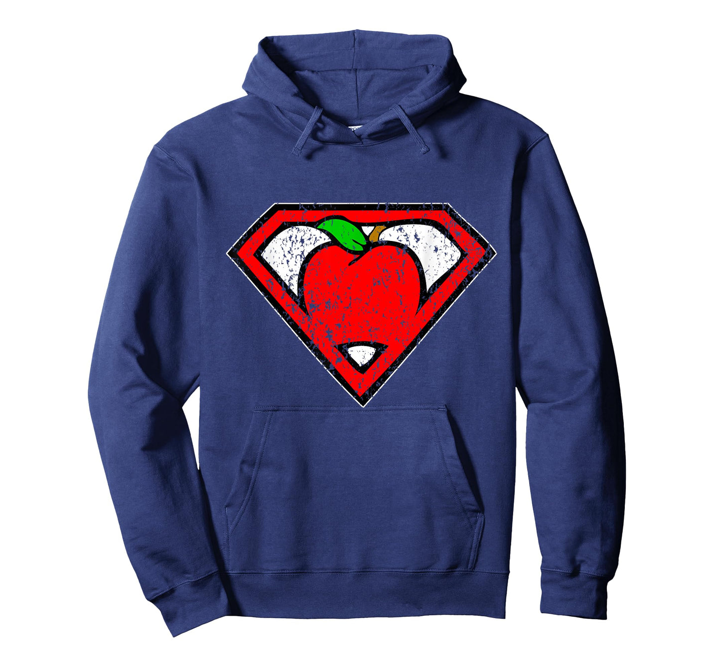 Funny Cute Distressed Super Teacher Superhero Apple Shirt T-Shirt