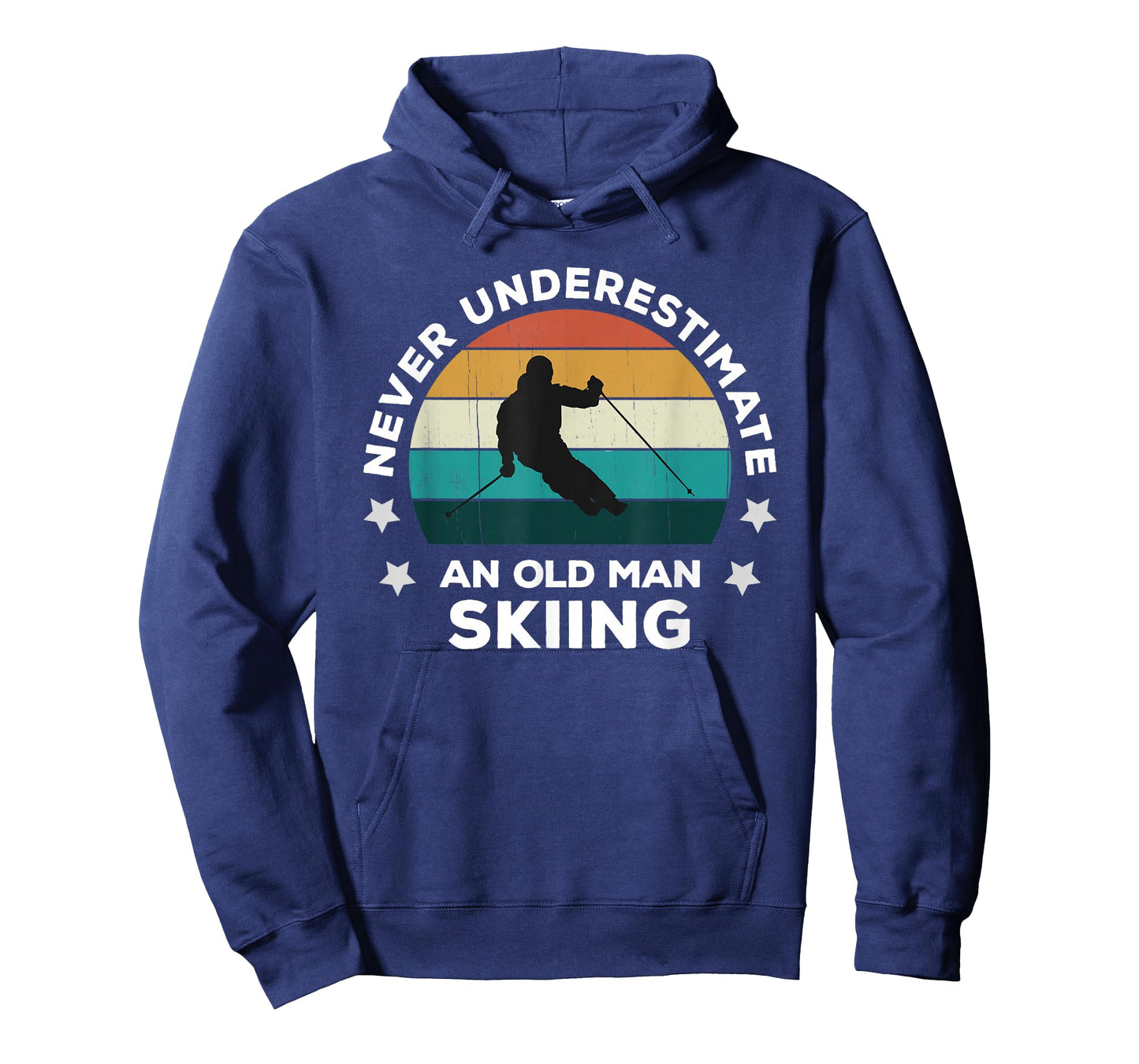 Never Underestimate An Old Man Skiing: Fun Snow Slopes Ski T-Shirt