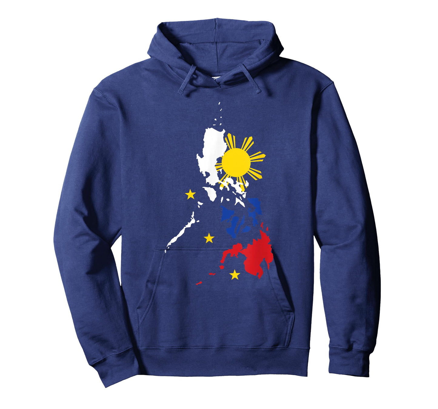 Philippine map with three stars for Proud Filipinos T-Shirt