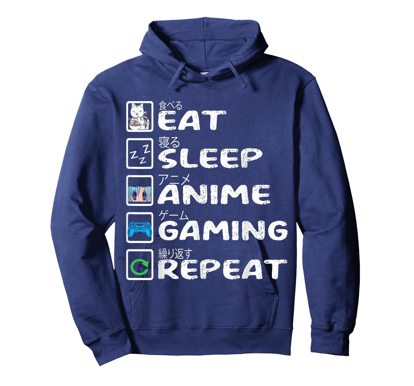 Eat Sleep Anime Gaming Repeat Kawaii Otaku Anime Manga T-Shirt