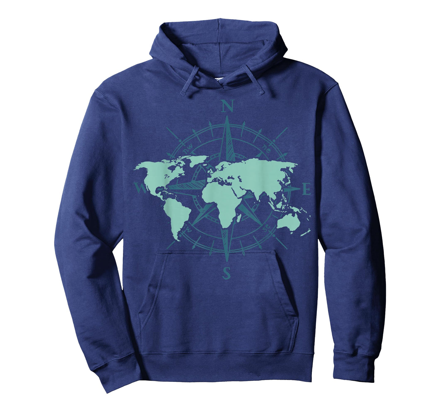 Cartography Traveler Travelling Compass World Map T-Shirt