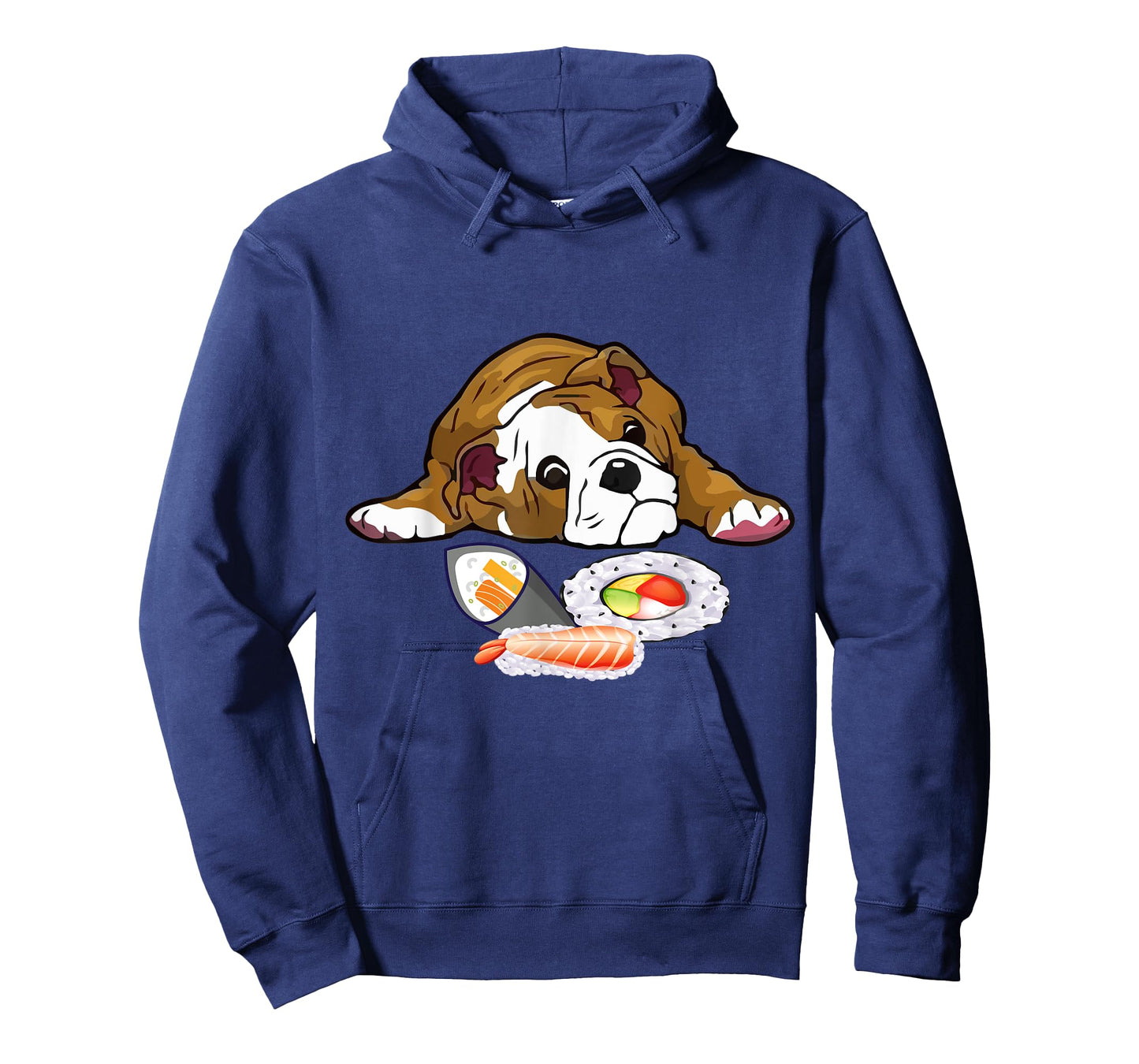 Funny Kawaii Sushi English Bulldog T-Shirt