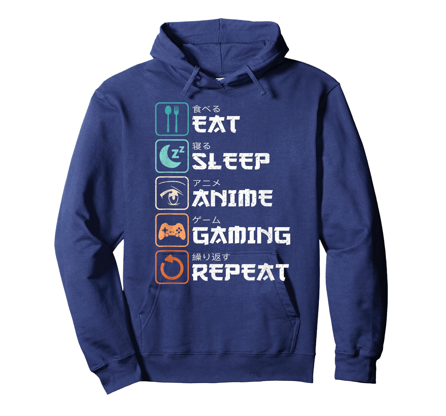 Eat Sleep Anime Gaming Repeat Manga Funny Gamer Men Boys T-Shirt