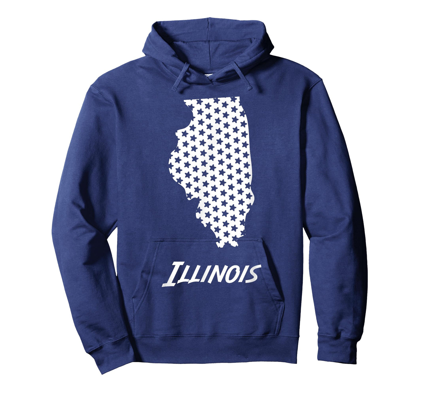 Illinois USA State Outline Stars Vintage Retro Design T-Shirt