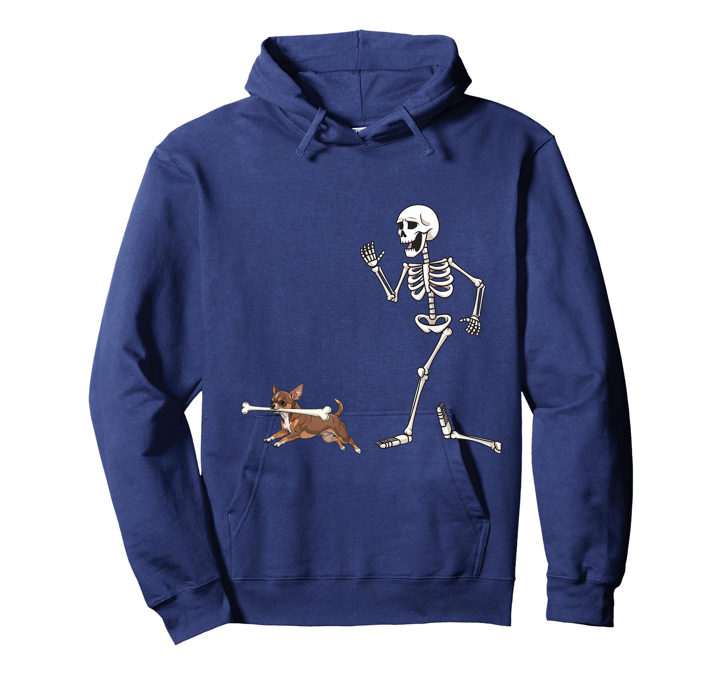 Funny Halloween Chihuahua and Skeleton T-Shirt