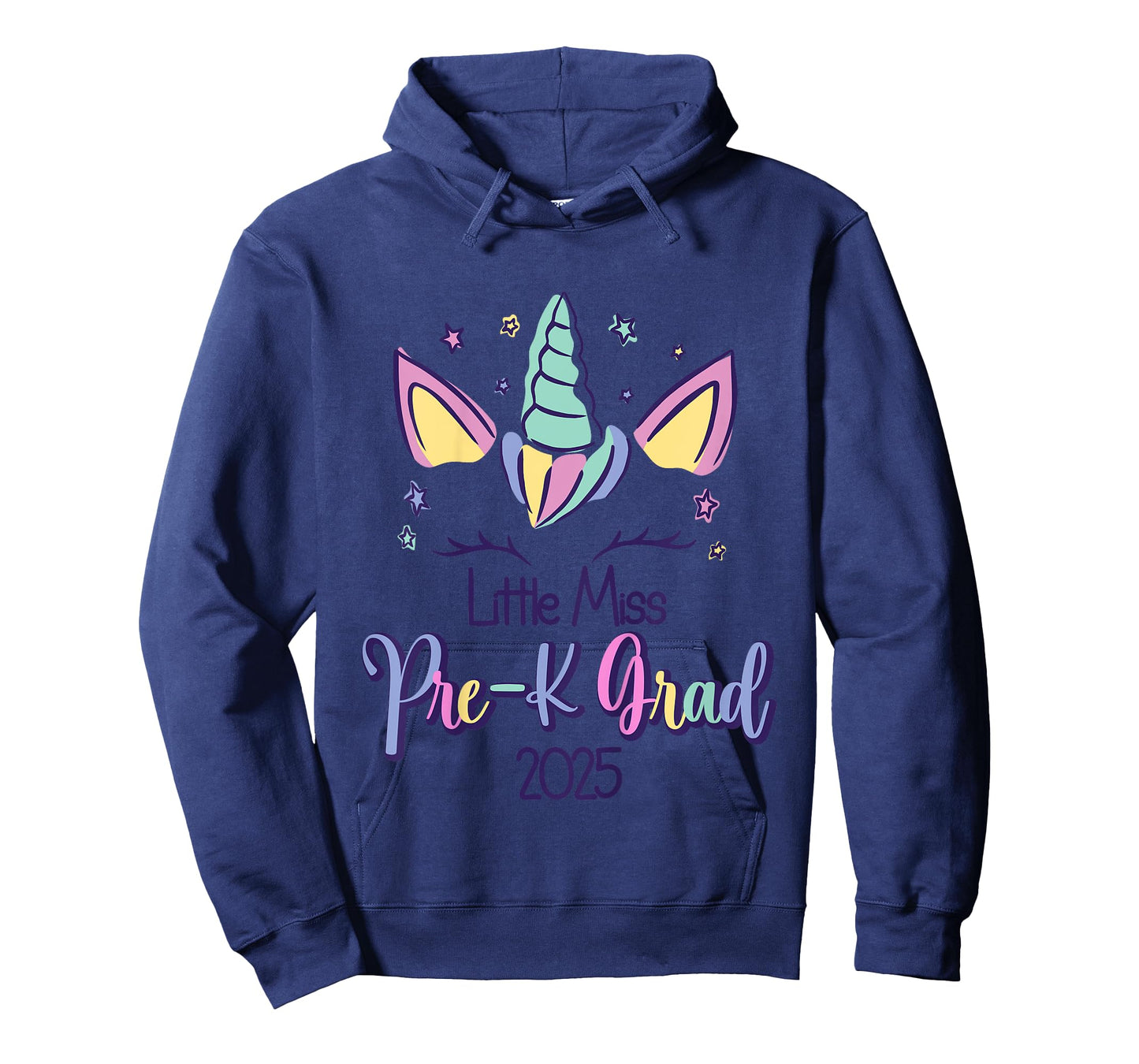 Kids Little Miss Pre-K Grad Unicorn Preschool Graduation 2025 T-Shirt