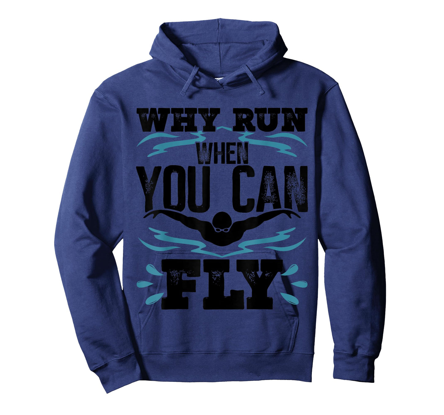 Funny Swimming Butterfly Swimmer Why Run When You Can Fly T-Shirt