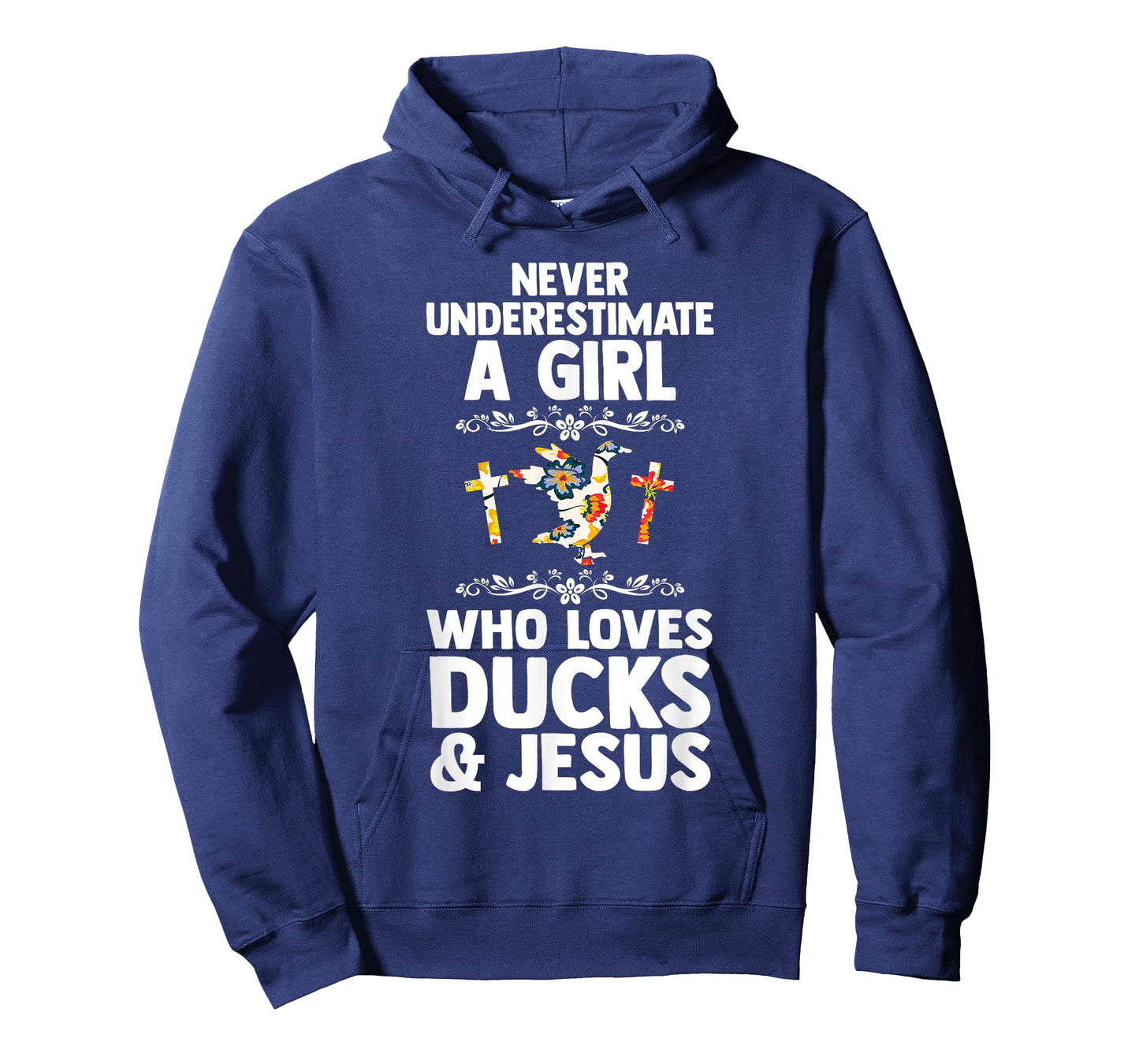 never underestimate a girl who loves ducss & jesus ducks T-Shirt
