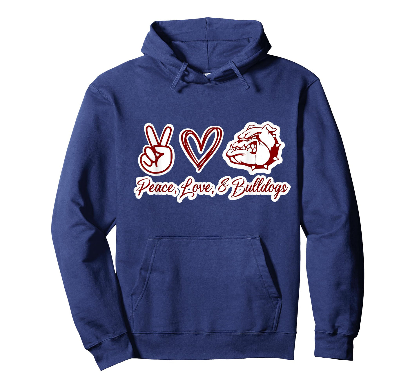 Peace Love and Bulldogs T-Shirt