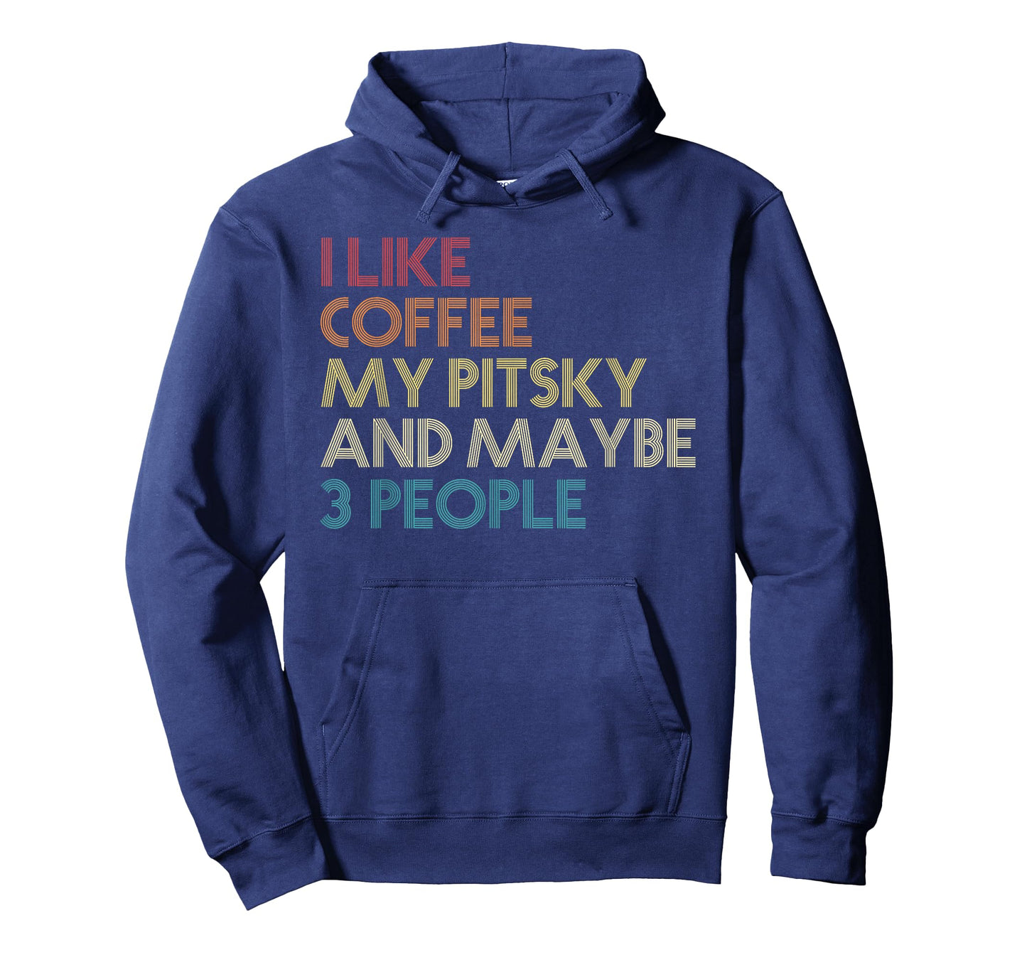 Pitsky Dog Owner Coffee Lover Funny Quote Vintage Retro T-Shirt for Men Women