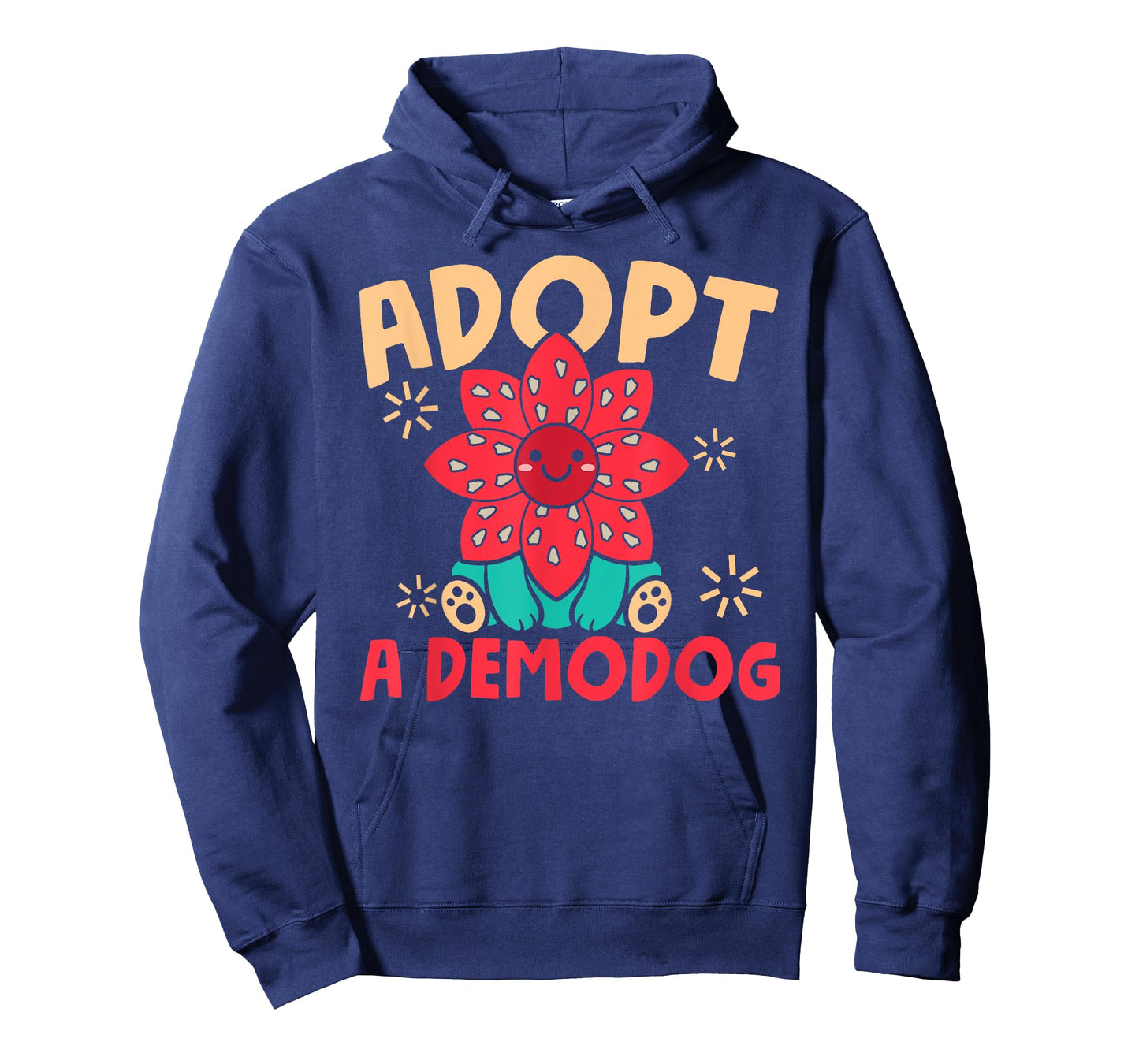 Dog Lover Funny Adopt A Demodog Unisex-Adults Black Modern Cartoon T-Shirt