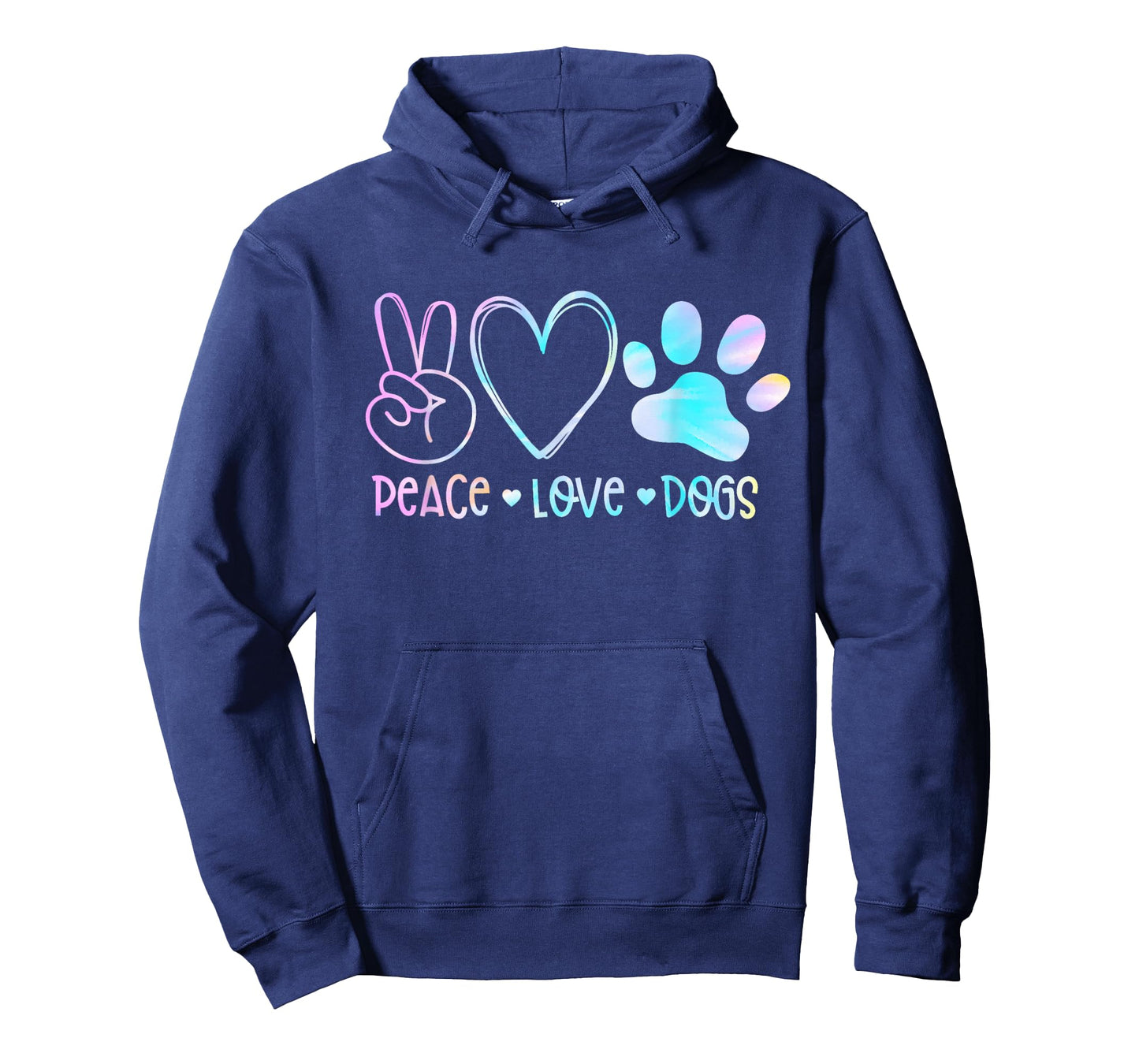Peace Love Rescue Dog Lover Parent Adopted Tie Dye Pet Owner T-Shirt