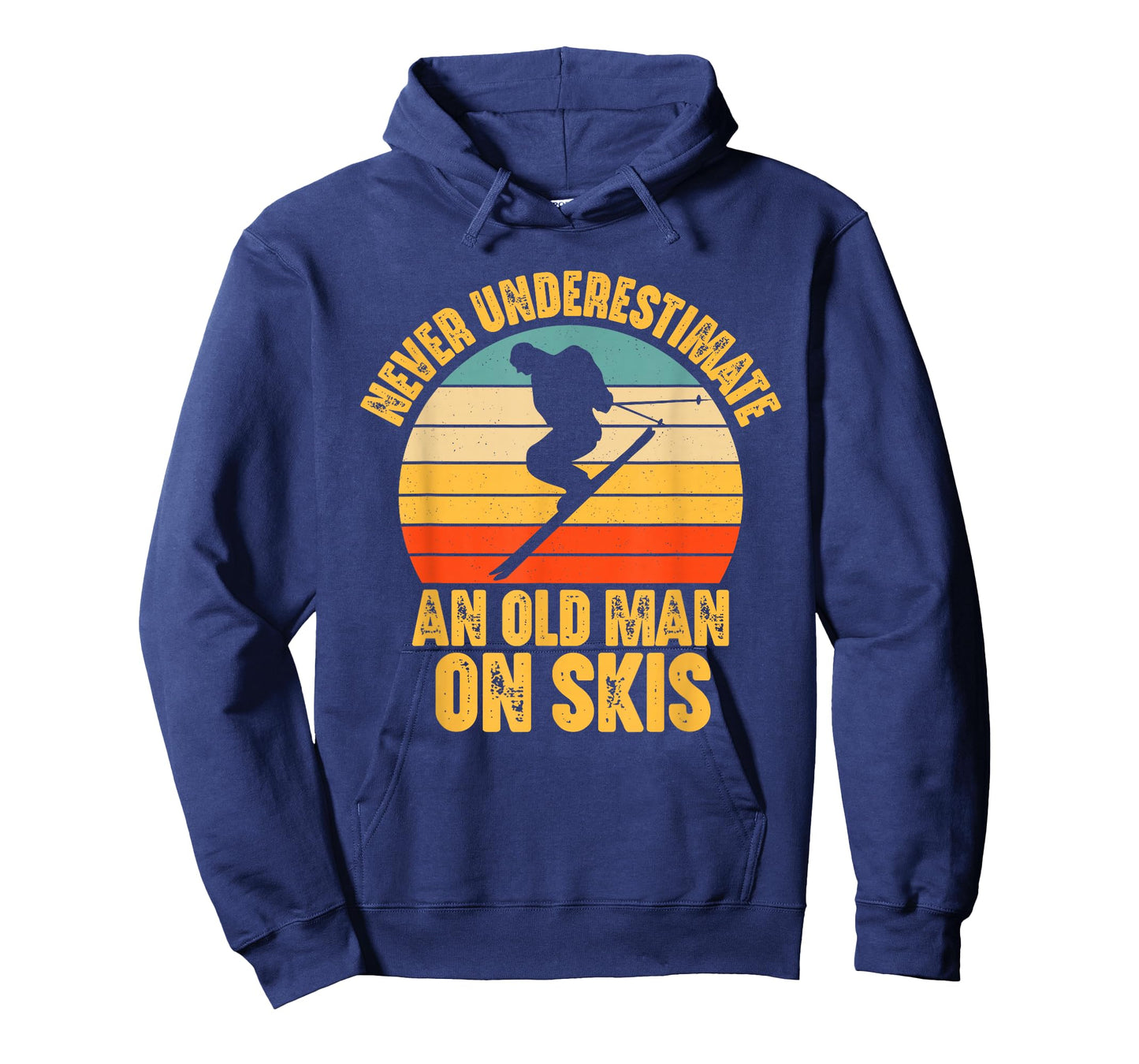 Never Underestimate An Old Man On Skis - Skier Funny Skiing T-Shirt