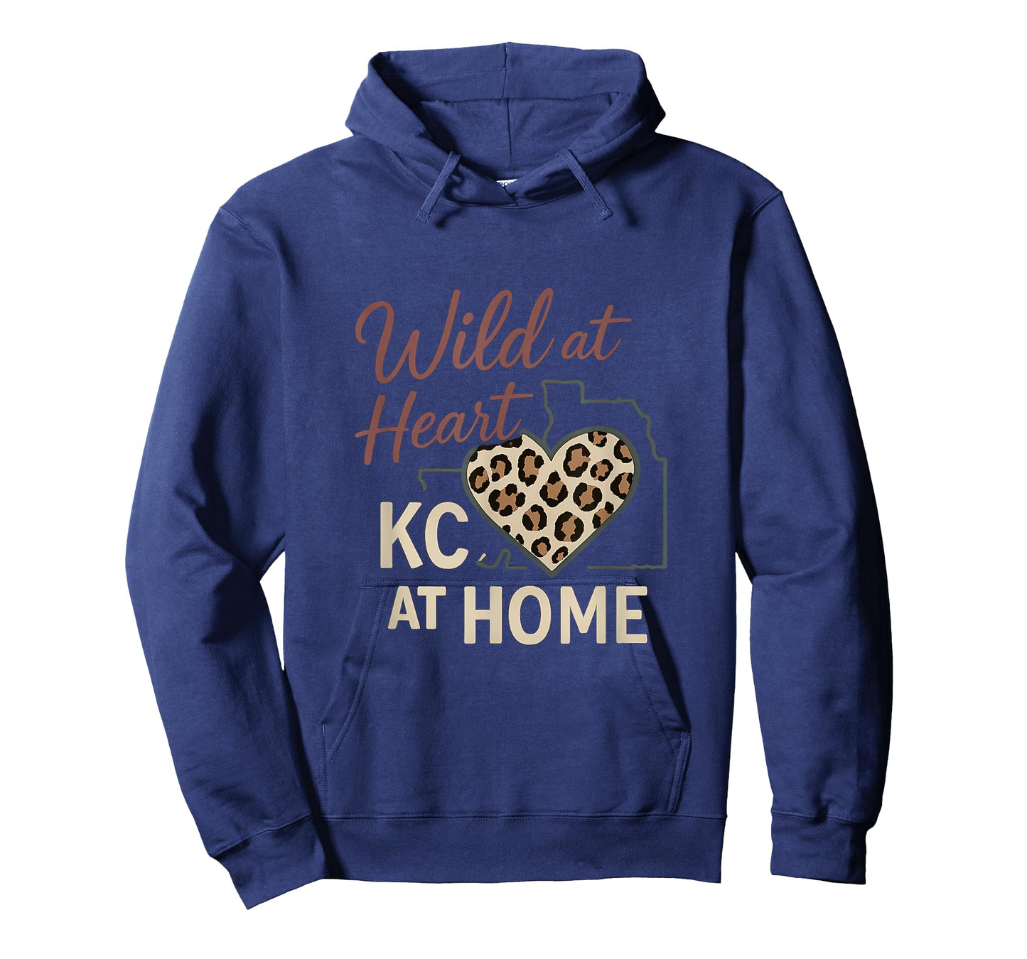 Wild at Heart KC Leopard Heart Kansas City Design T-Shirt