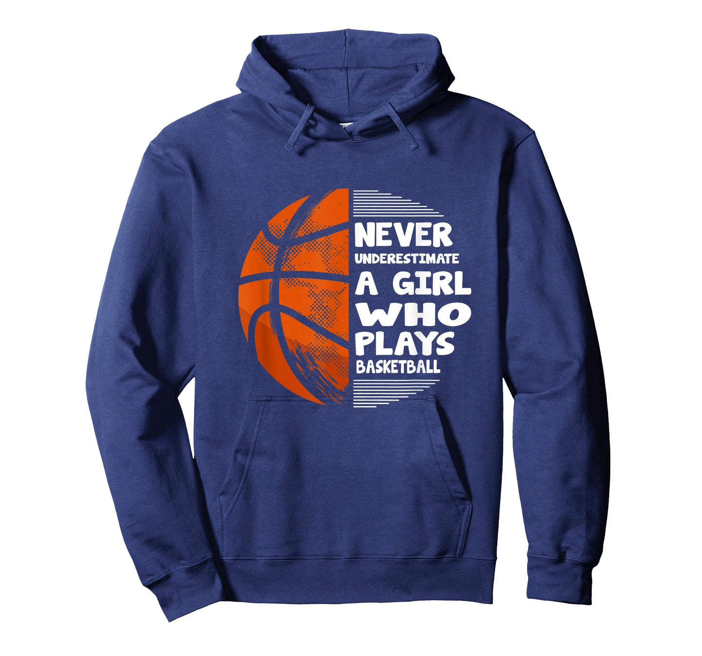 Hoops Girls Never Underestimate A Girl Who Plays Basketball T-Shirt
